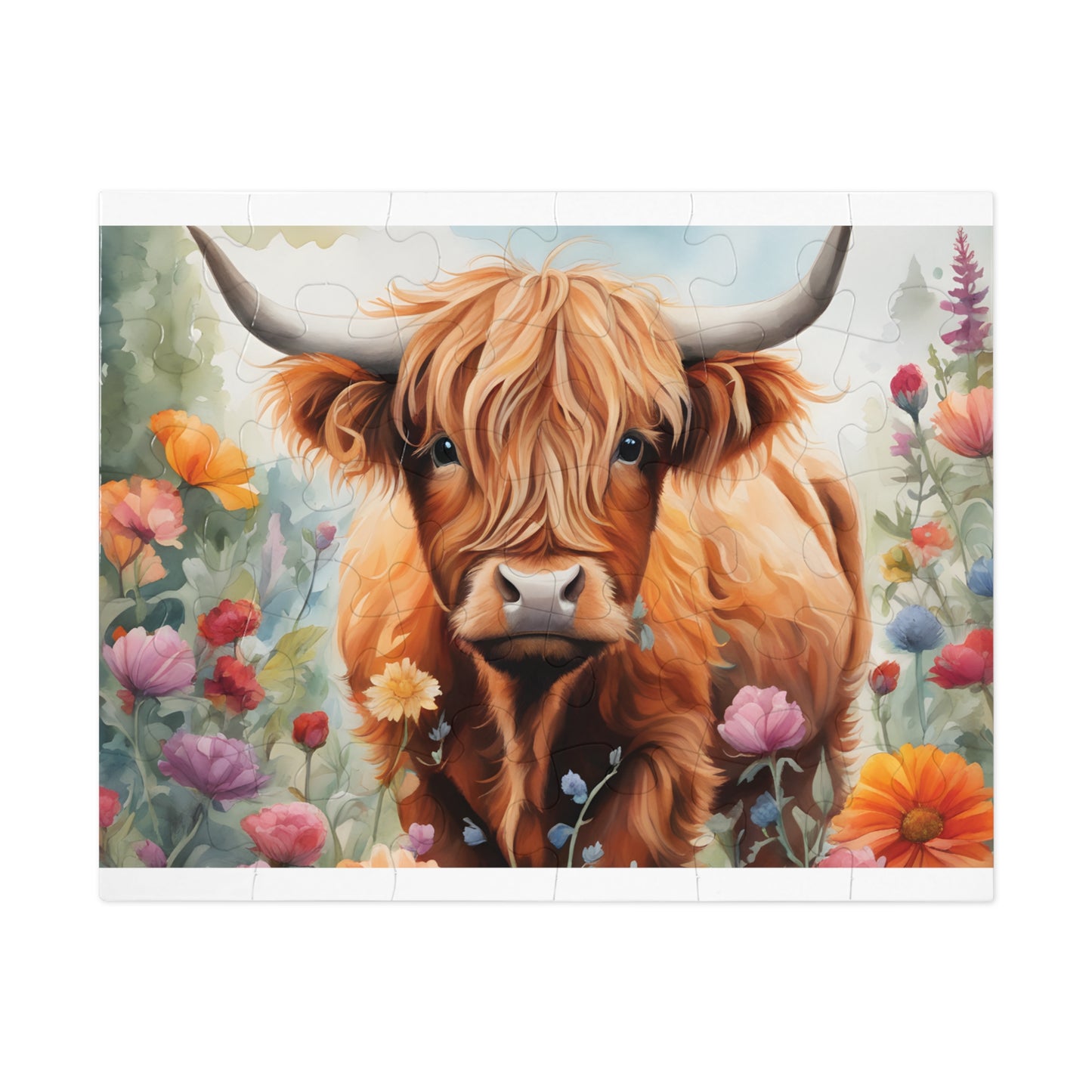 Puzzle, Highland Cow, Personalised/Non-Personalised (30, 110, 252, 500,1000-Piece) awd-642