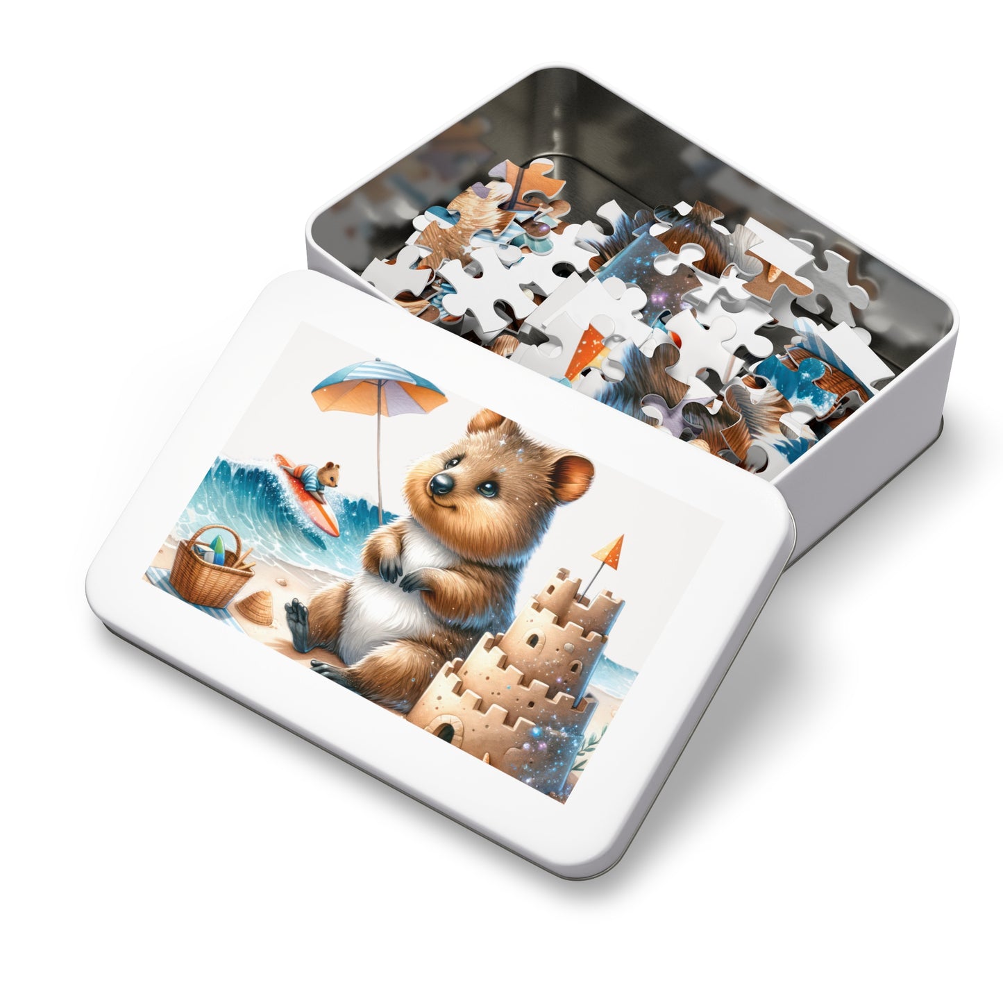 Jigsaw Puzzle in Tin, Australian Animals, Quokka, Personalised/Non-Personalised, awd-1325 (30, 110, 252, 500,1000-Piece)