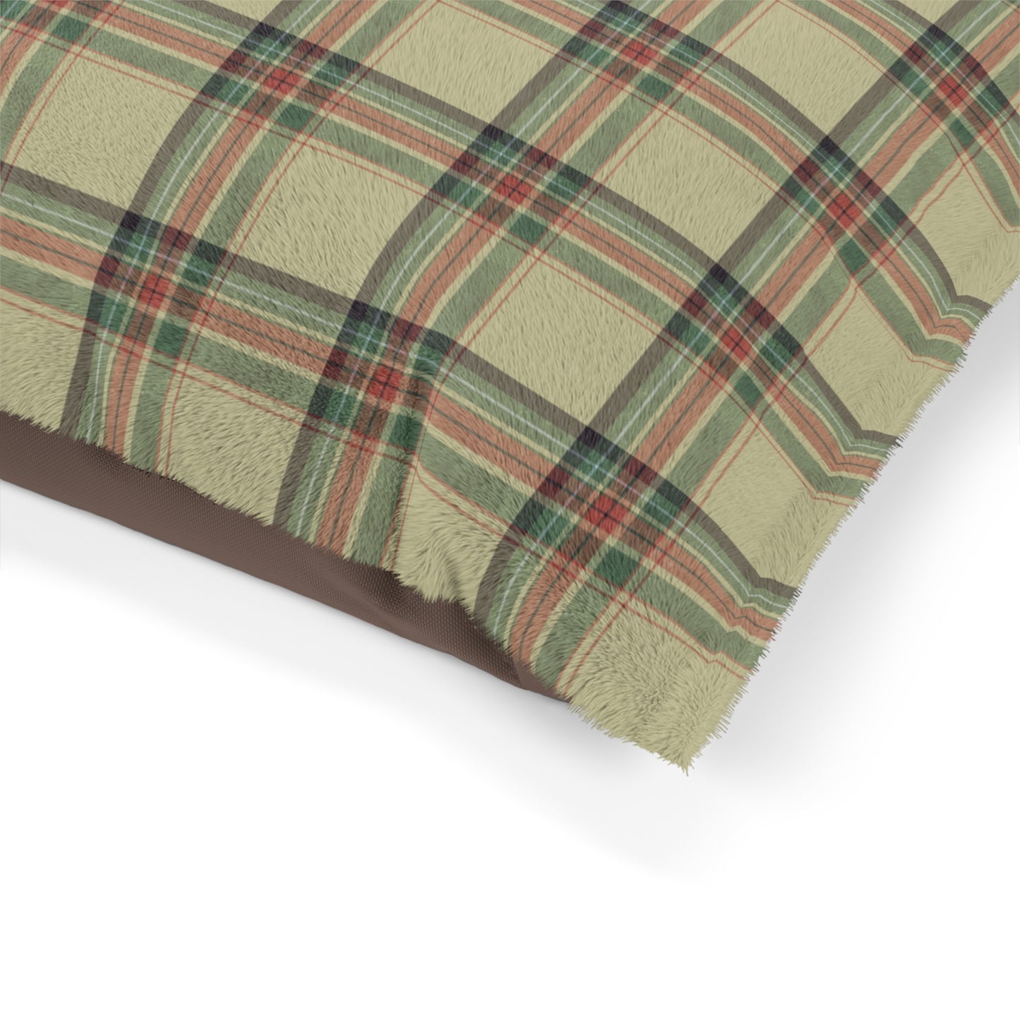 Luxury Pet Bed, feather soft fleece, Scottish Tartan1