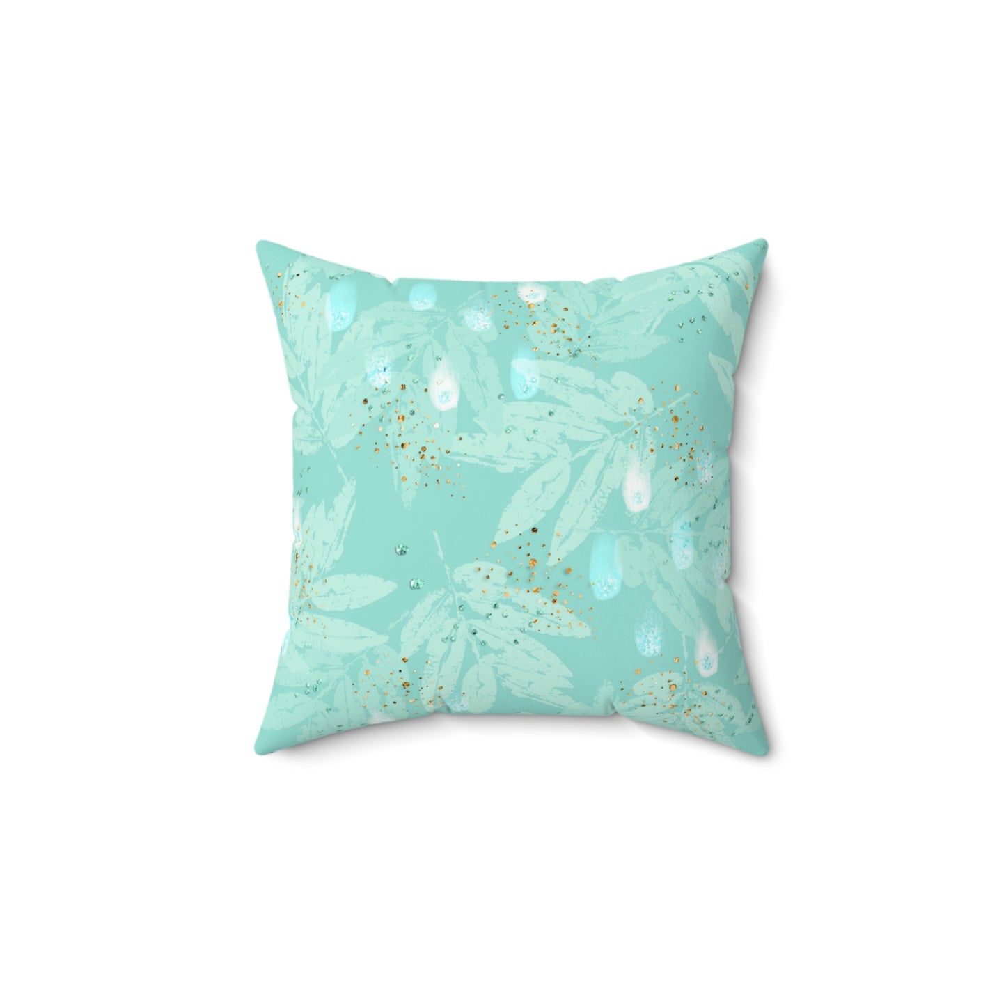 Spun Polyester Square Pillow, Eucalyptus Cushion