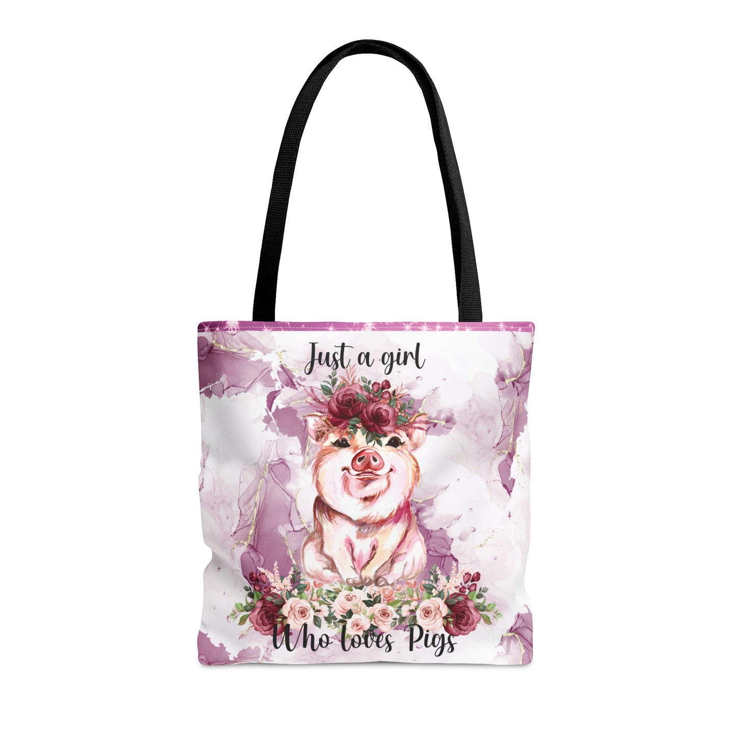 Tote Bag, Just a Girl Who Loves Pigs, Personalised/Non-Personalised Tote bag