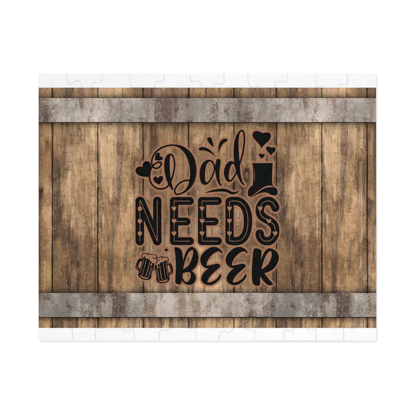 Puzzle, Dad, Dad Needs a Beer, Personalised/Non-Personalised (30, 110, 252, 500,1000-Piece) awd-572