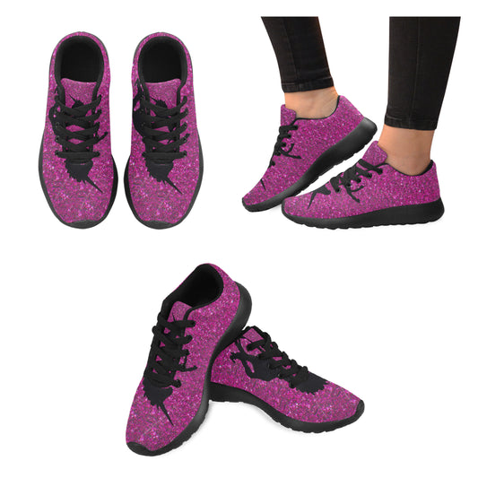 unicorn on pink glitter honey Women’s Running Shoes (Model 020)