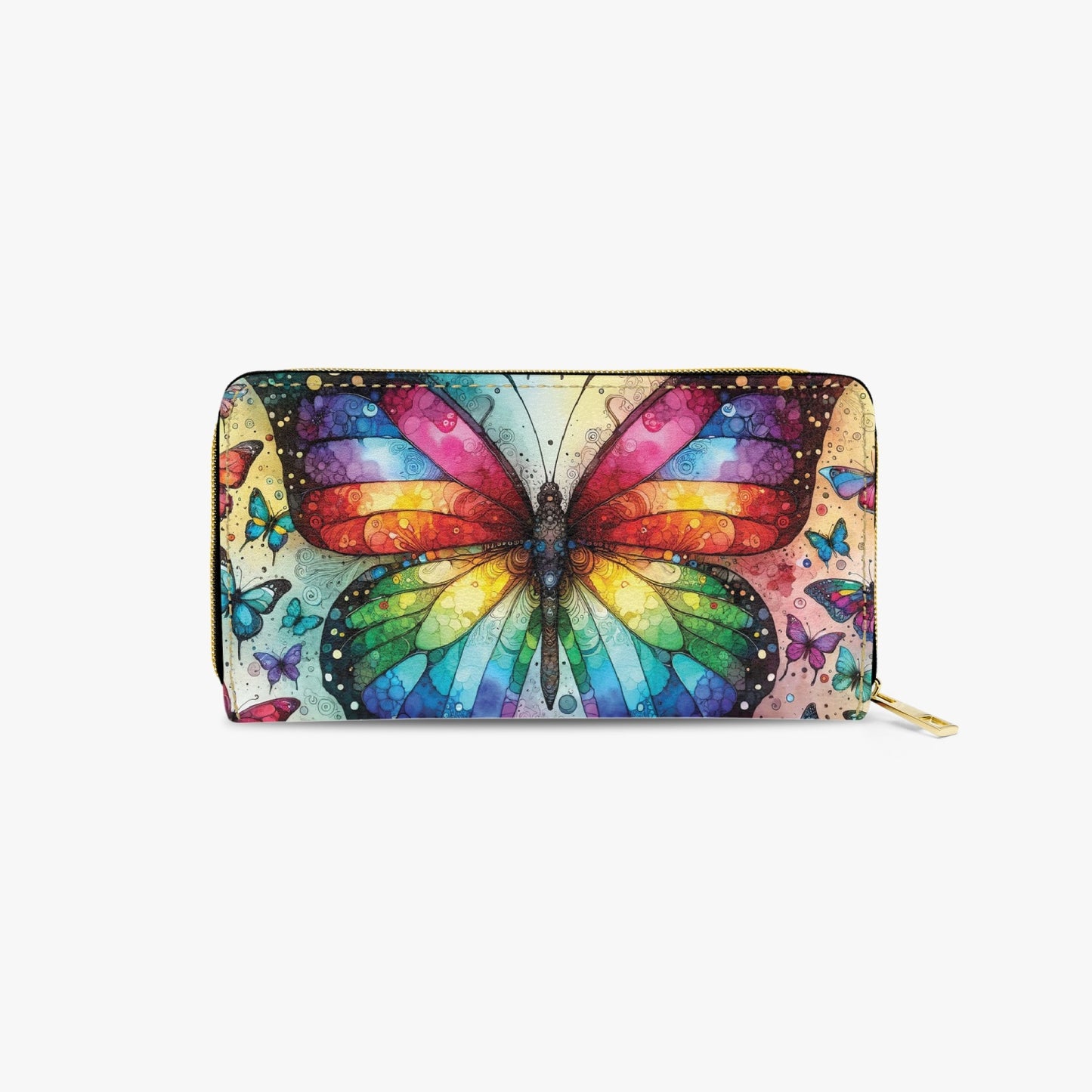 Long Type Zipper Purse - Butterfly