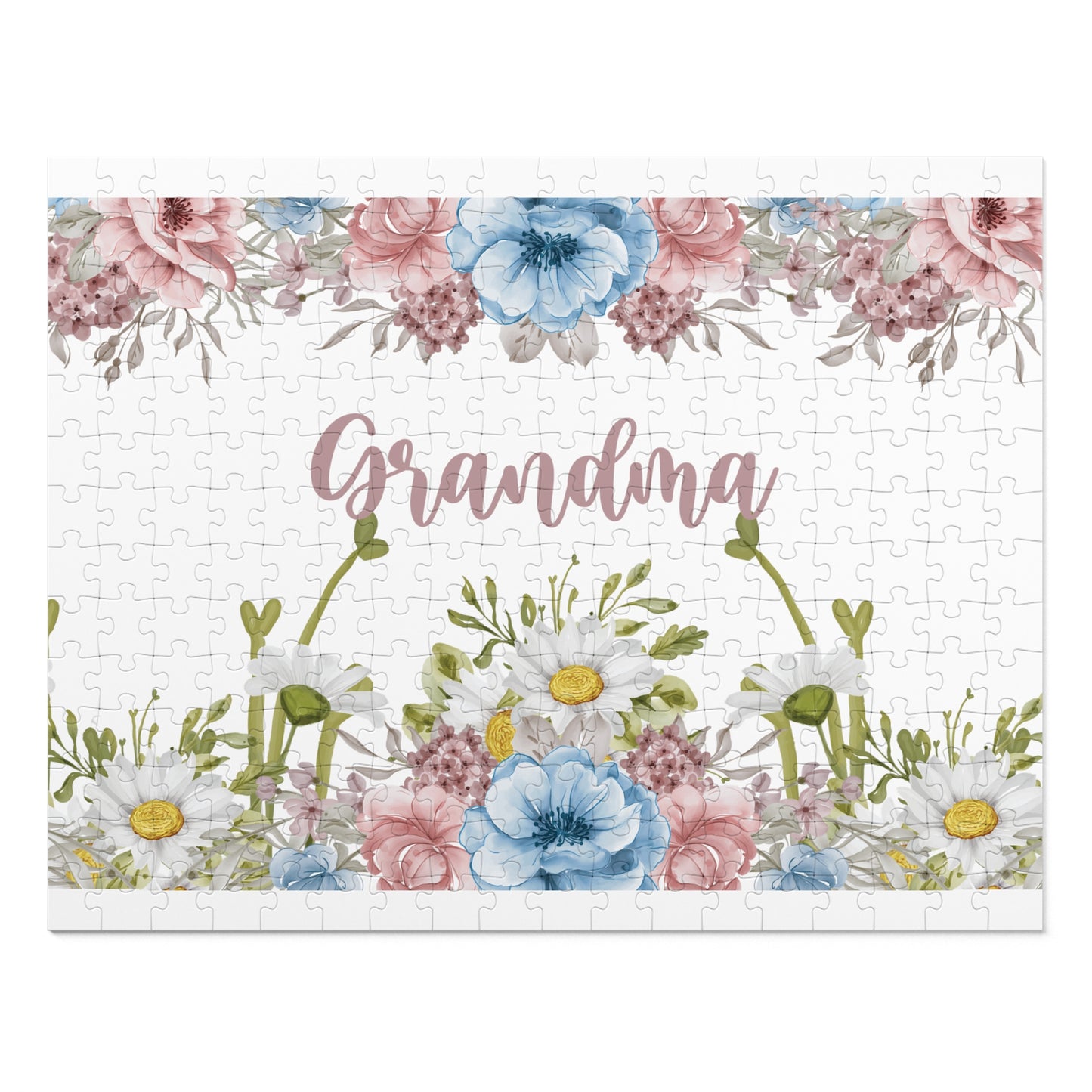 Jigsaw Puzzle, Floral, Grandma, Personalised/Non-Personalised (30, 110, 252, 500,1000-Piece)