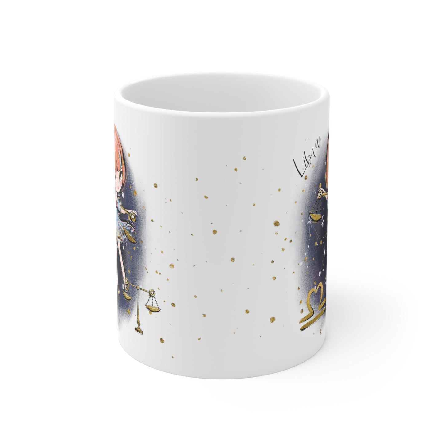 Personalised/Non Personalised Zodiac Sign, Libra, Ceramic Mug 11oz