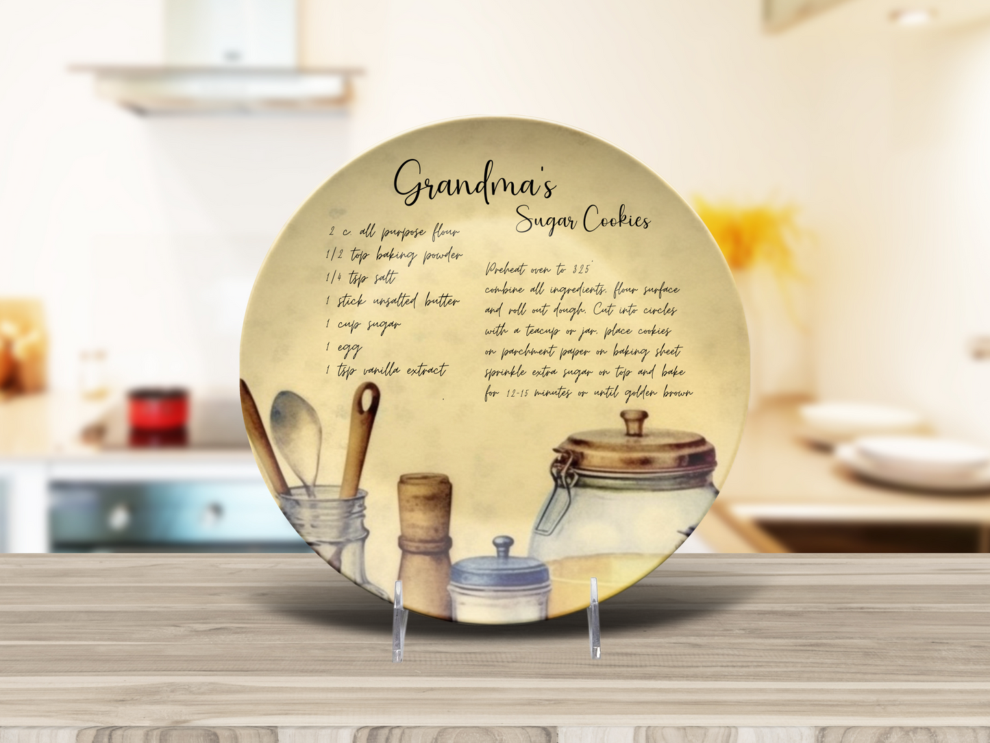 Personalised Handwritten Family Recipe Heirloom Plate/Platter