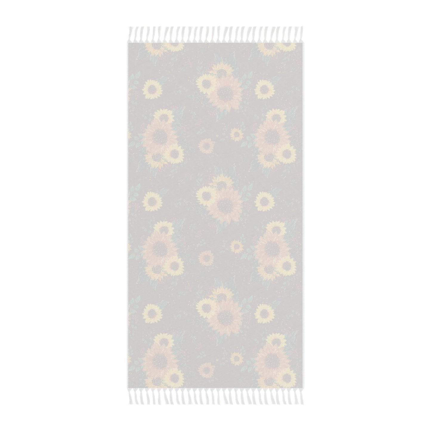 Boho Beach Towel, Sunflower Design