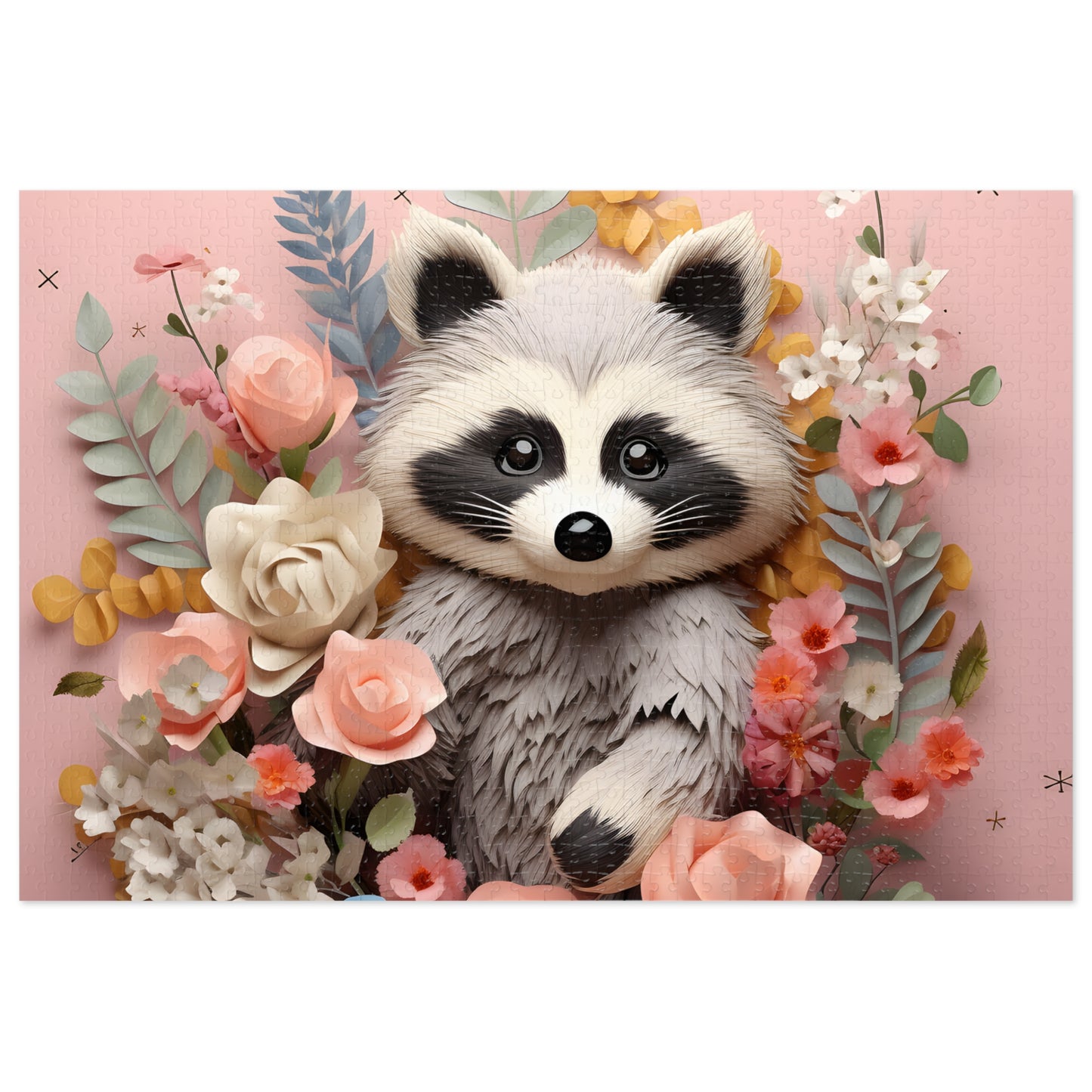 Jigsaw Puzzle, Racoon, Personalised/Non-Personalised (30, 110, 252, 500,1000-Piece)