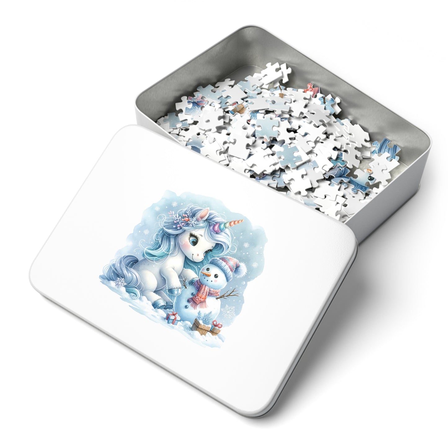 Jigsaw Puzzle, Christmas, Unicorn, Personalised/Non-Personalised (30, 110, 252, 500,1000-Piece)