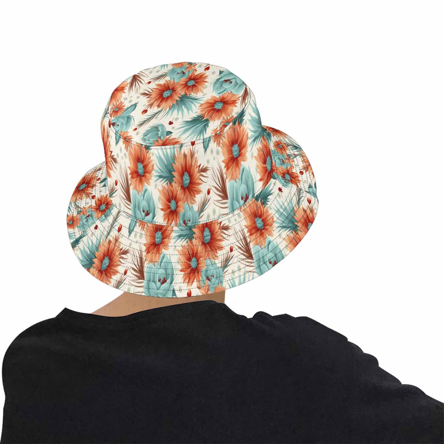 Boho Floral  Unisex Summer Single-Layer Bucket Hat