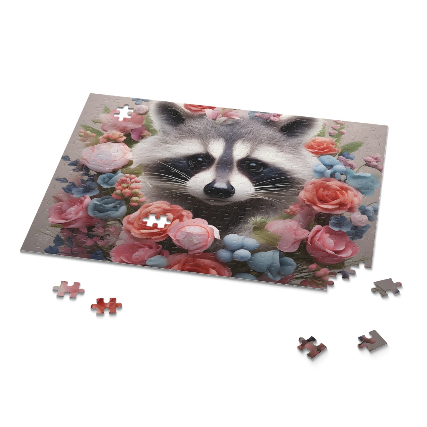 Personalised/Non-Personalised Puzzle, Racoon (120, 252, 500-Piece)