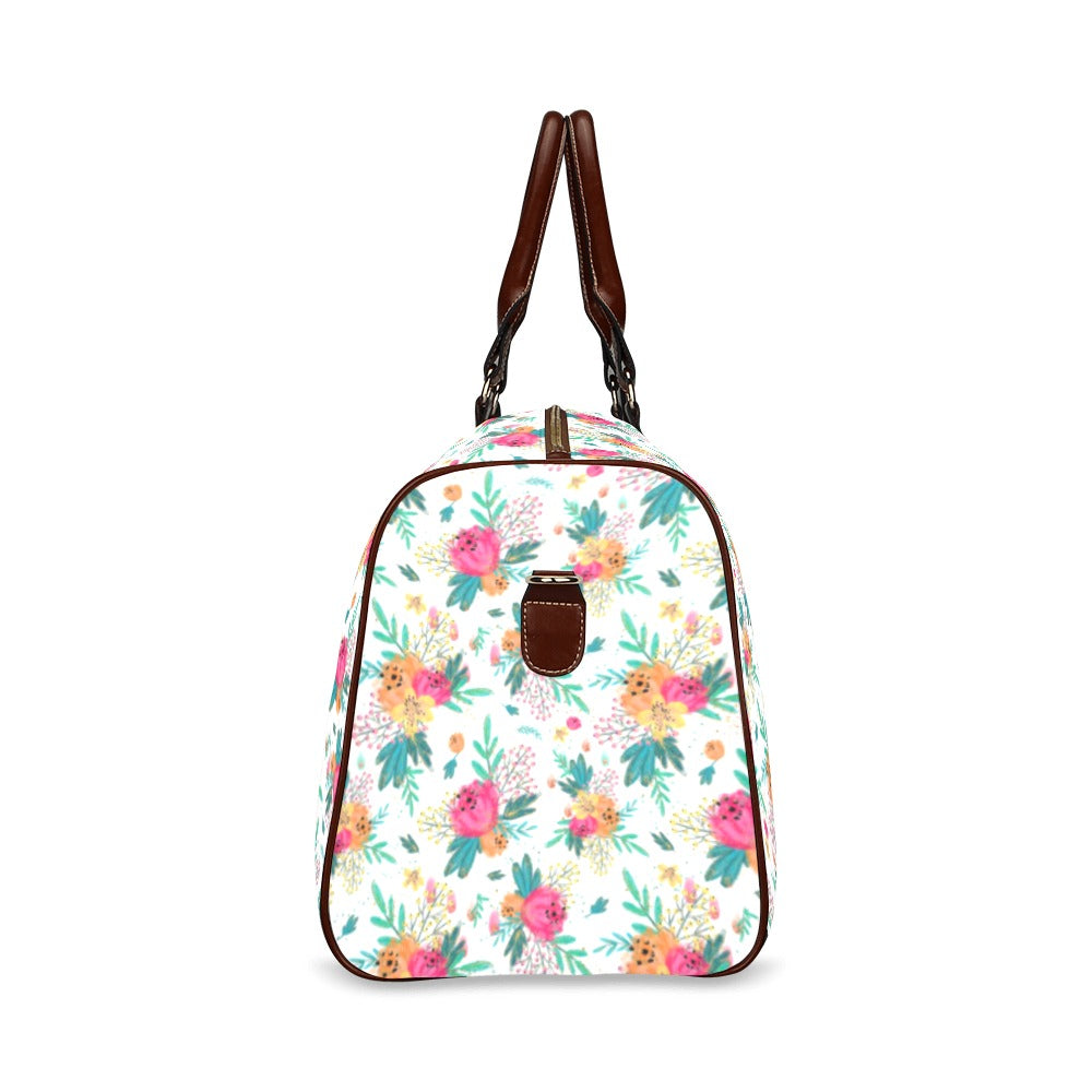 Australian Floral Waterproof Travel Bag/Small (Model 1639)