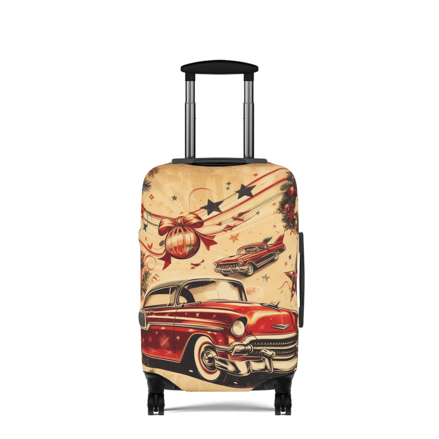 Luggage Cover, Christmas, Vintage Car