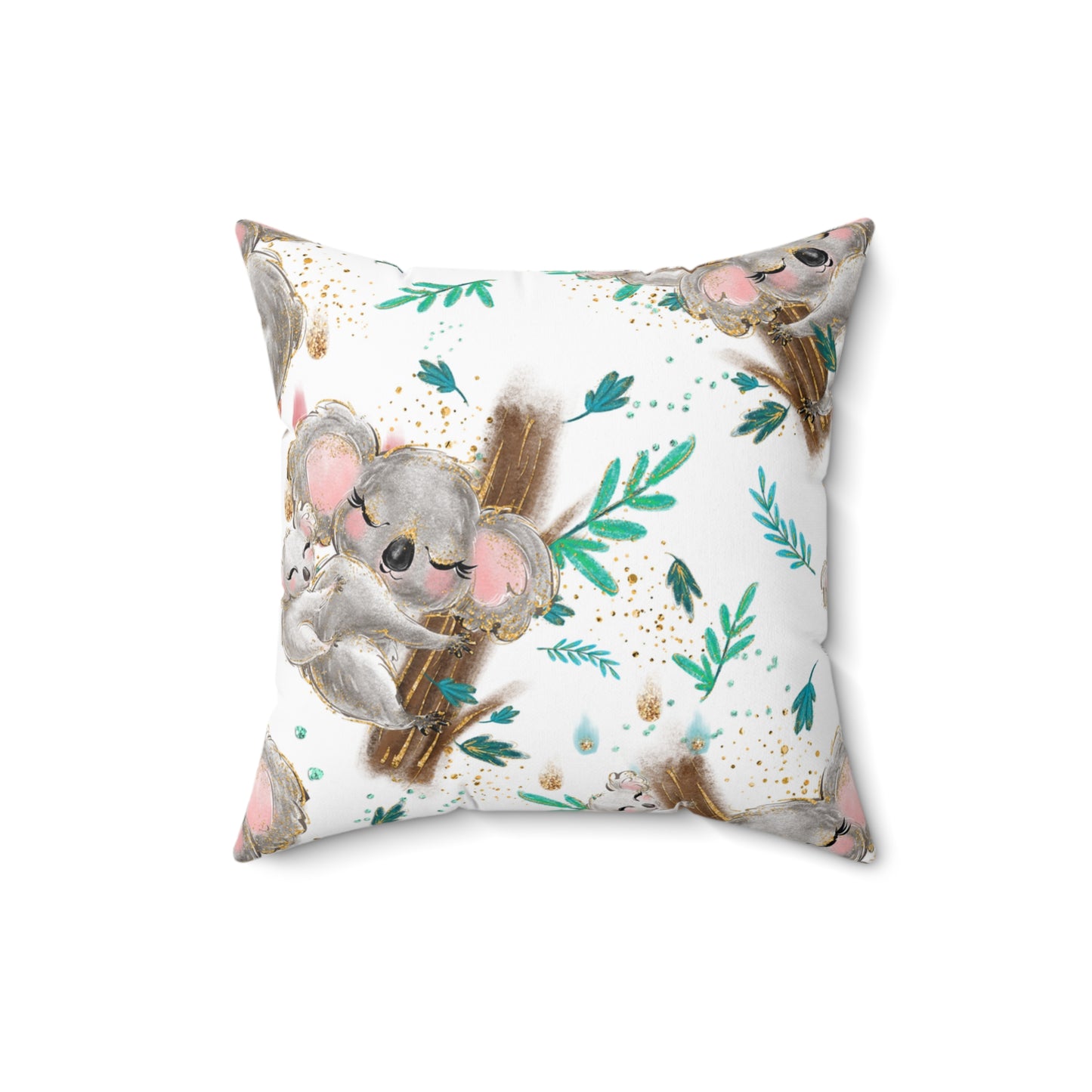 Spun Polyester Square Pillow, Australian Koala