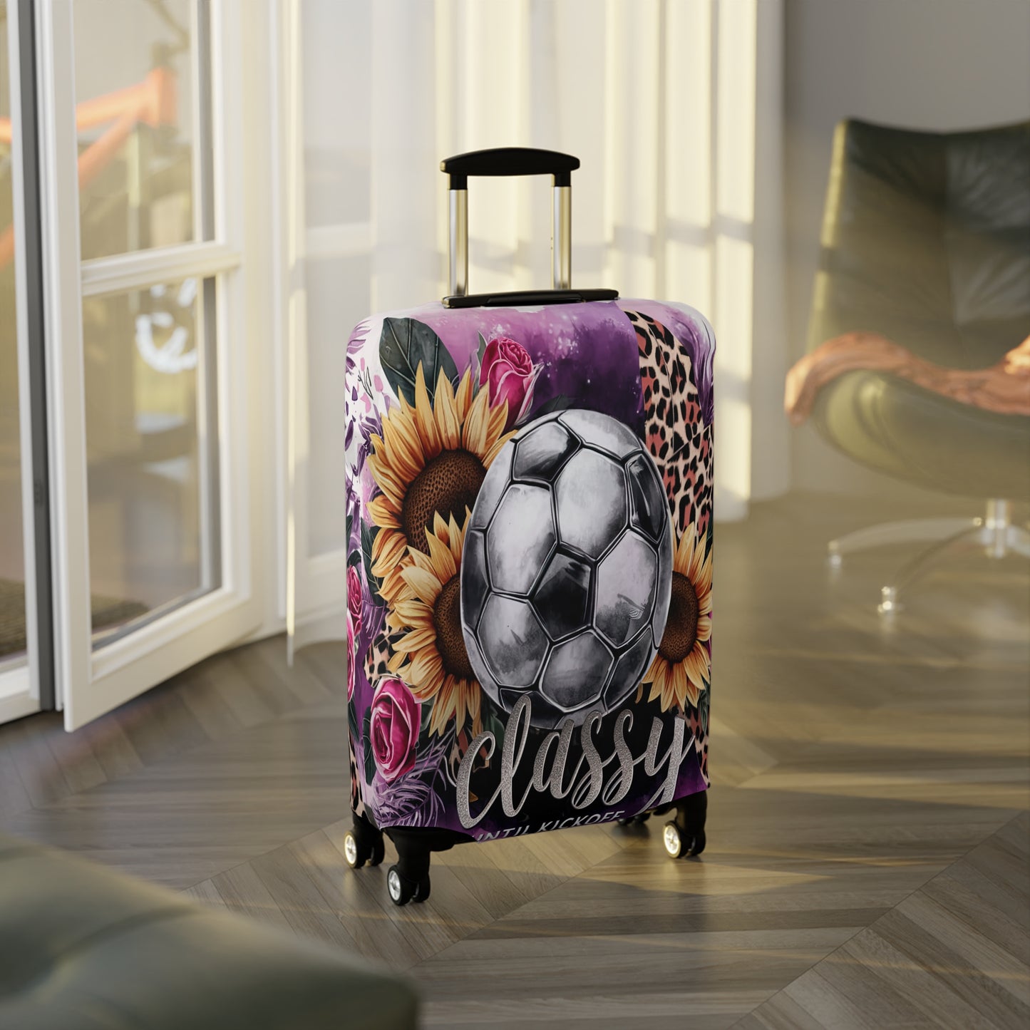 Luggage Cover, Soccer, Classy until Kickoff, awd-1732