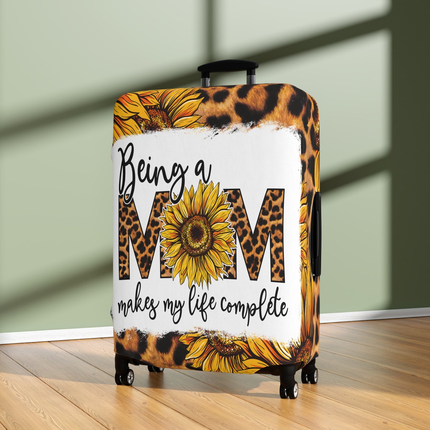 Luggage Cover, Sunflowers, Being a Mom makes my life complete, awd-1745