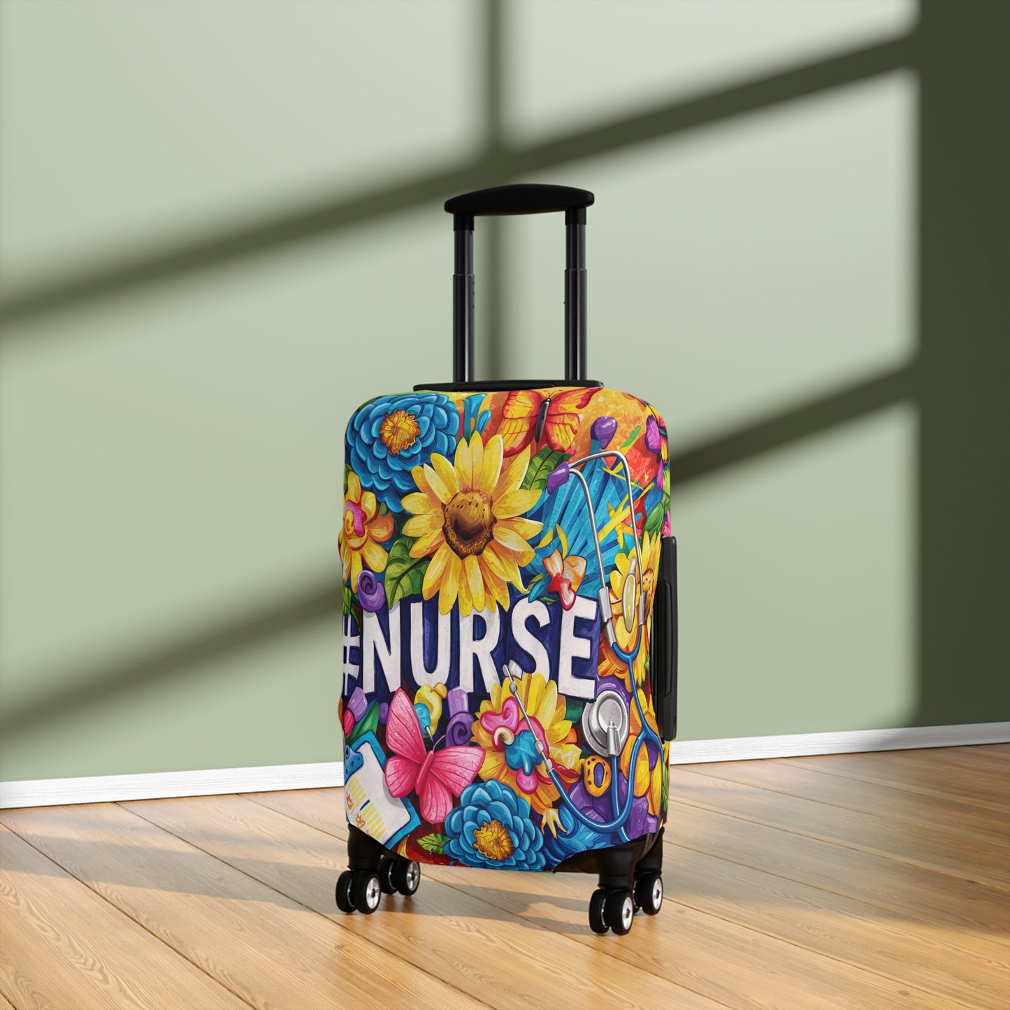 Luggage Cover, Floral, Nurse, awd-1728