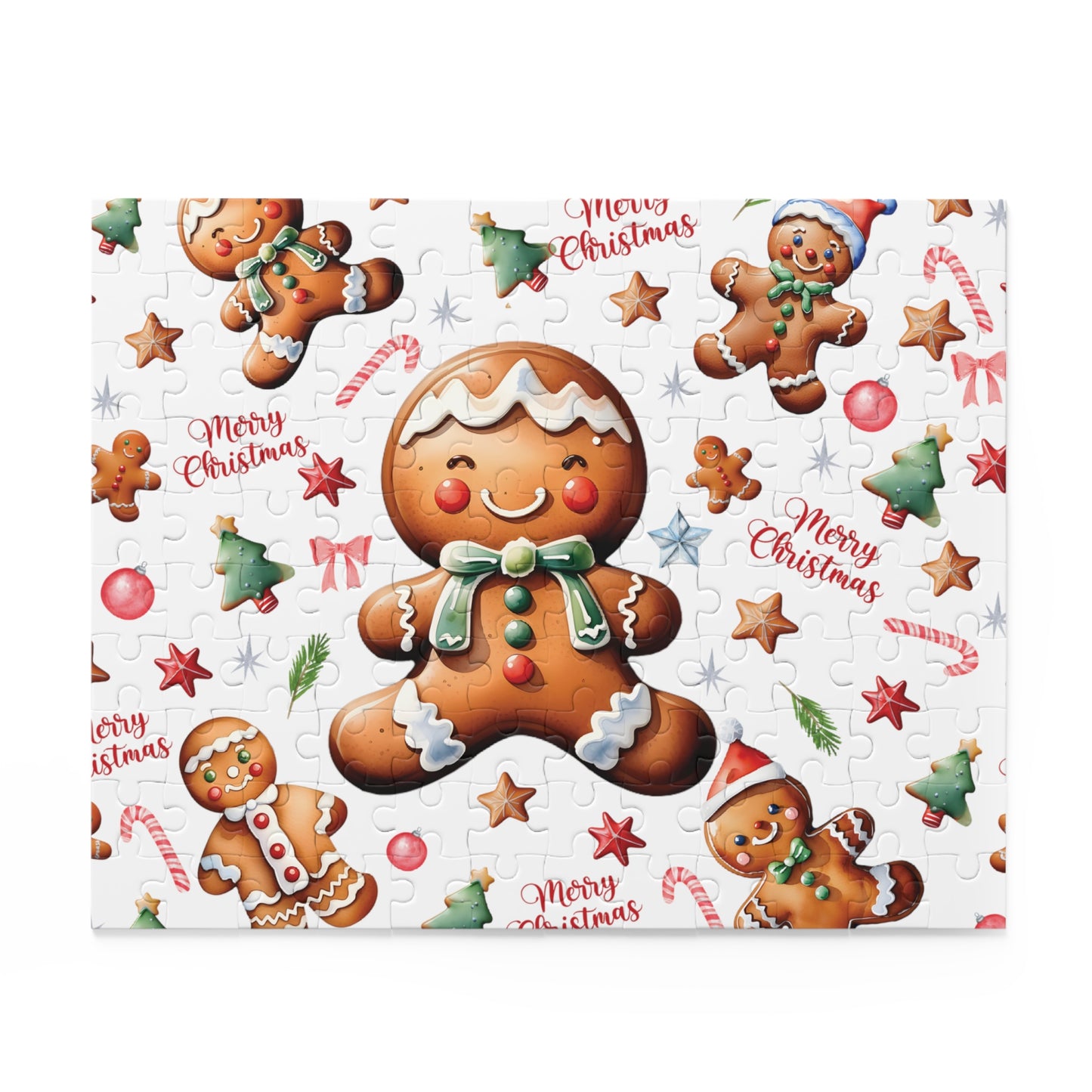 Personalised/Non-Personalised Puzzle, Christmas, Gingerbread Men (120, 252, 500-Piece)