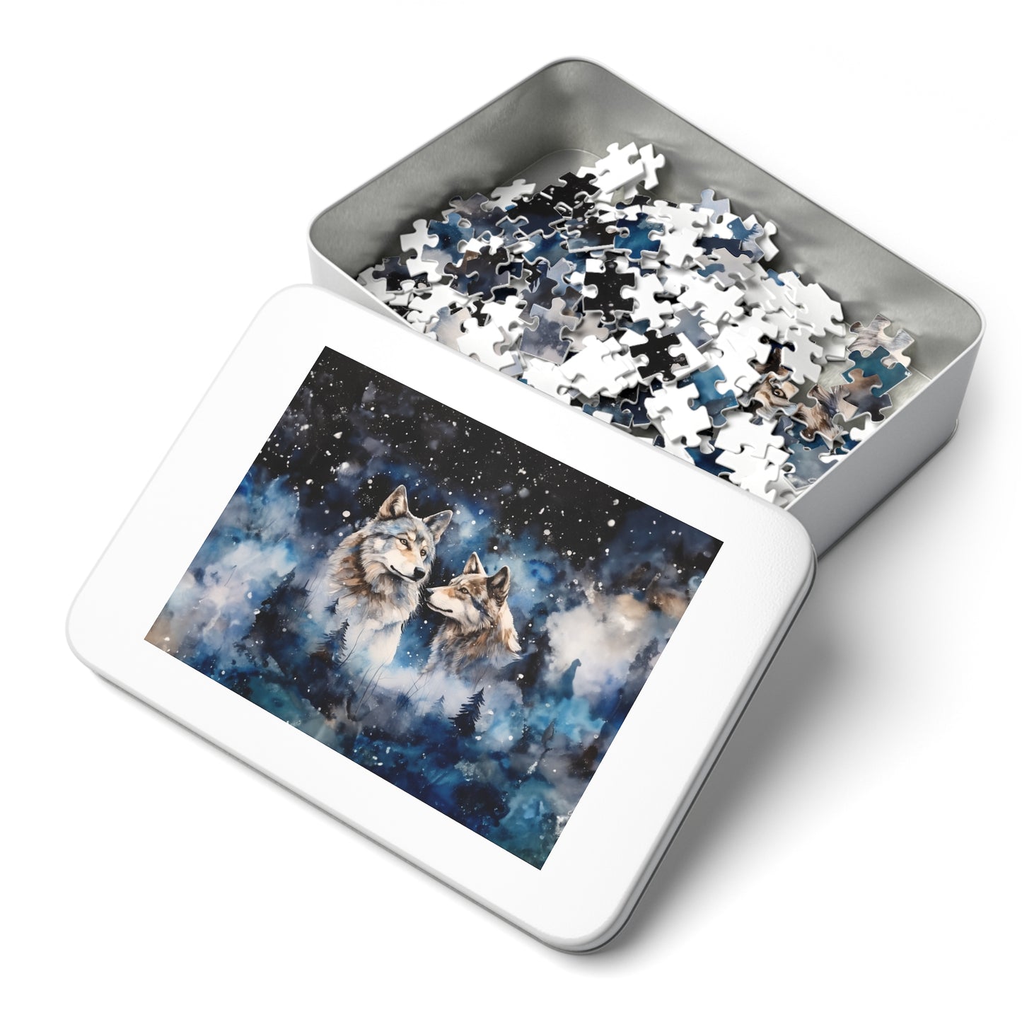 Puzzle, Wolves, Personalised/Non-Personalised (30, 110, 252, 500,1000-Piece) Awd-547