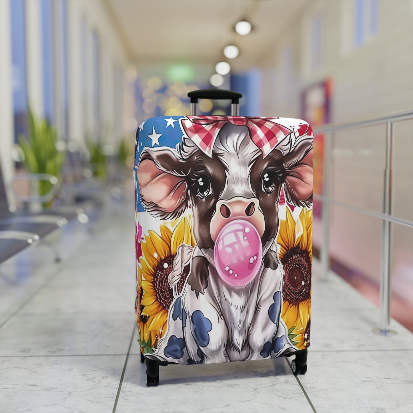 Luggage Cover, Sunflowers, Highland Cow, awd-3101