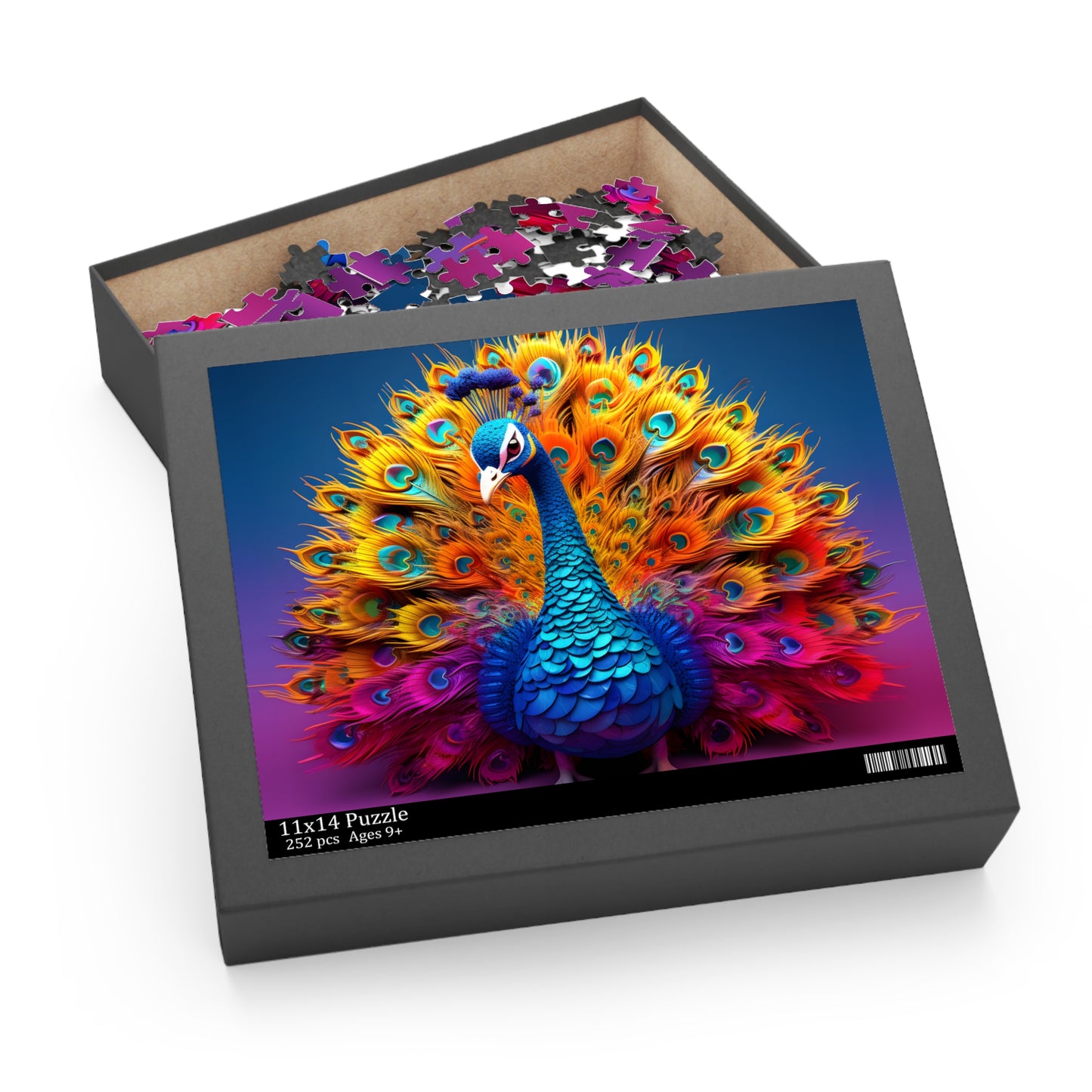 Personalised/Non-Personalised Puzzle, Peacock (120, 252, 500-Piece)