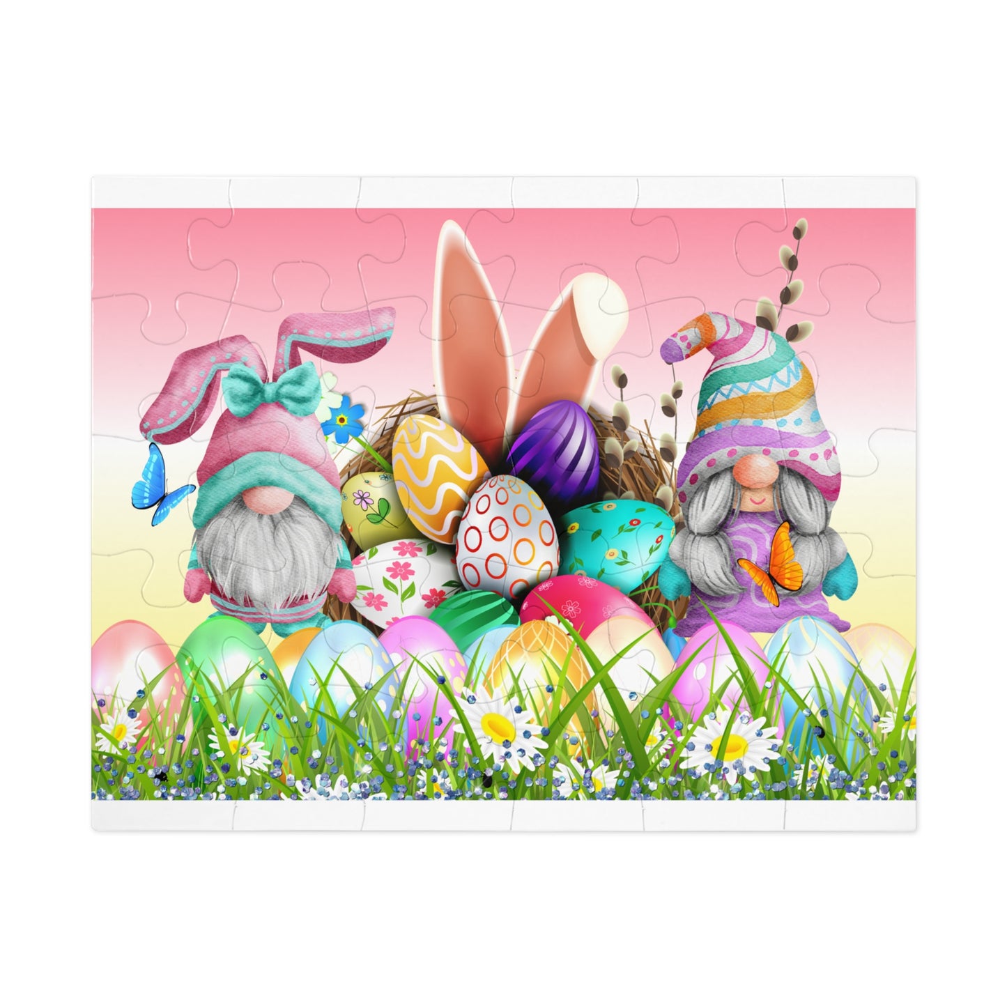 Puzzle, Easter, Gnomes, Personalised/Non-Personalised (30, 110, 252, 500,1000-Piece) awd-631