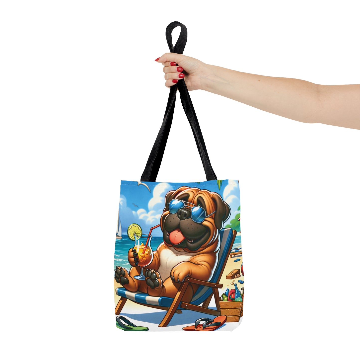 Tote Bag, Dog on Beach, BullMastiff, Tote bag, awd-1101