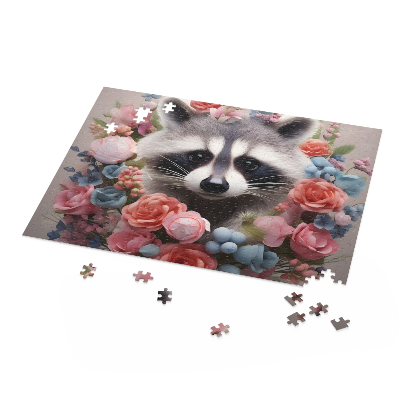 Personalised/Non-Personalised Puzzle, Racoon (120, 252, 500-Piece)