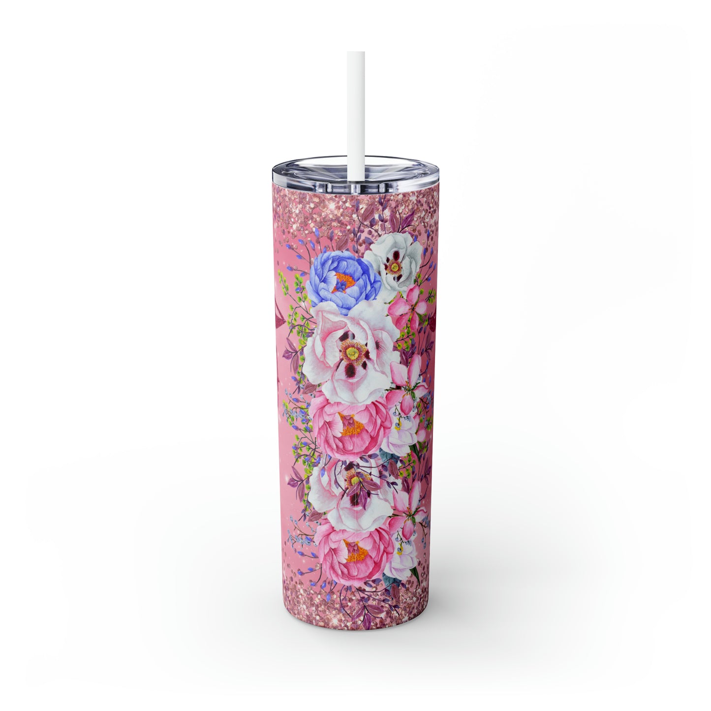 Skinny Tumbler with Straw, 20oz, Wild One