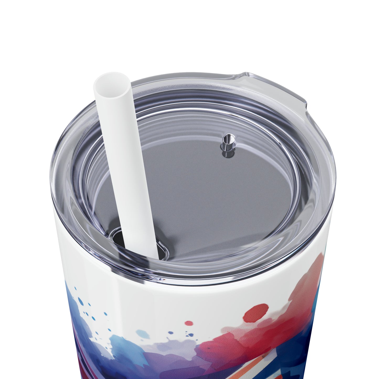 Skinny Tumbler with Straw, 20oz, Australian Flag, awd-1336