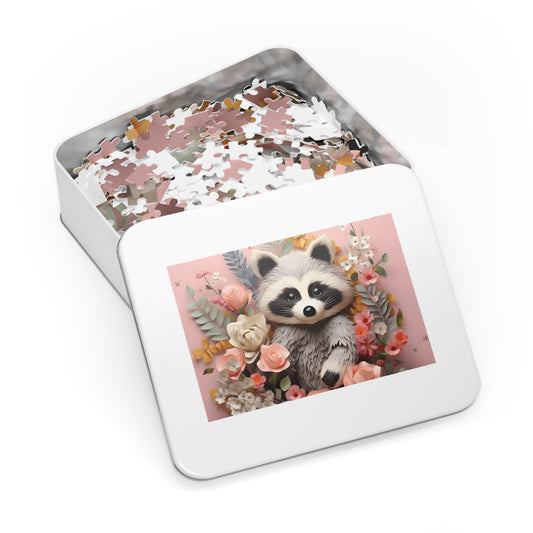 Jigsaw Puzzle, Racoon, Personalised/Non-Personalised (30, 110, 252, 500,1000-Piece)