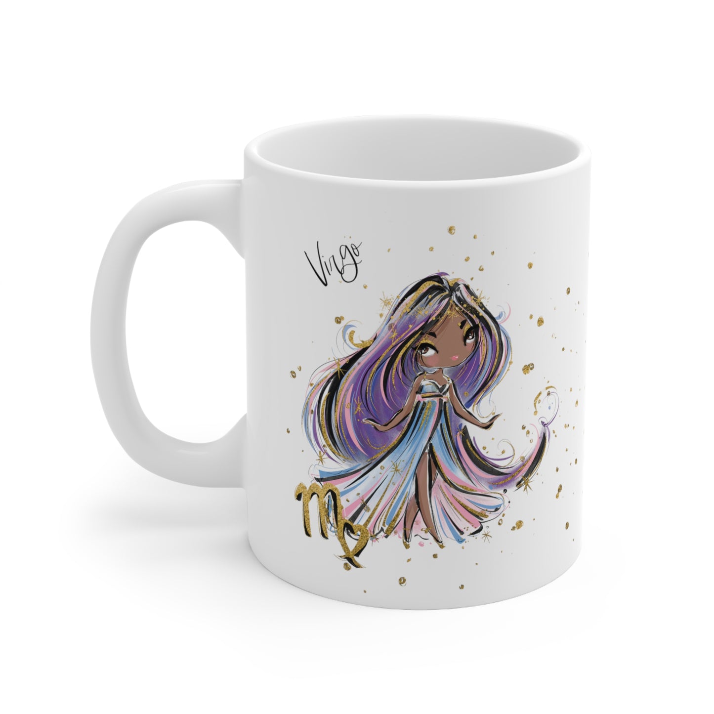 Personalised/Non Personalised Zodiac Sign, Virgo, Ceramic Mug 11oz