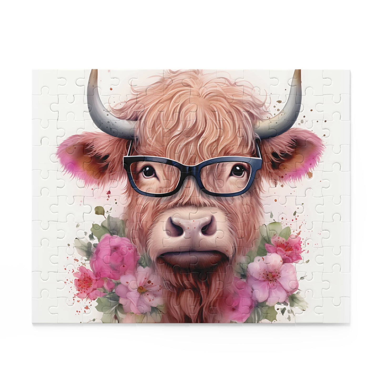 Personalised/Non-Personalised Puzzle, Highland Cow (120, 252, 500-Piece)