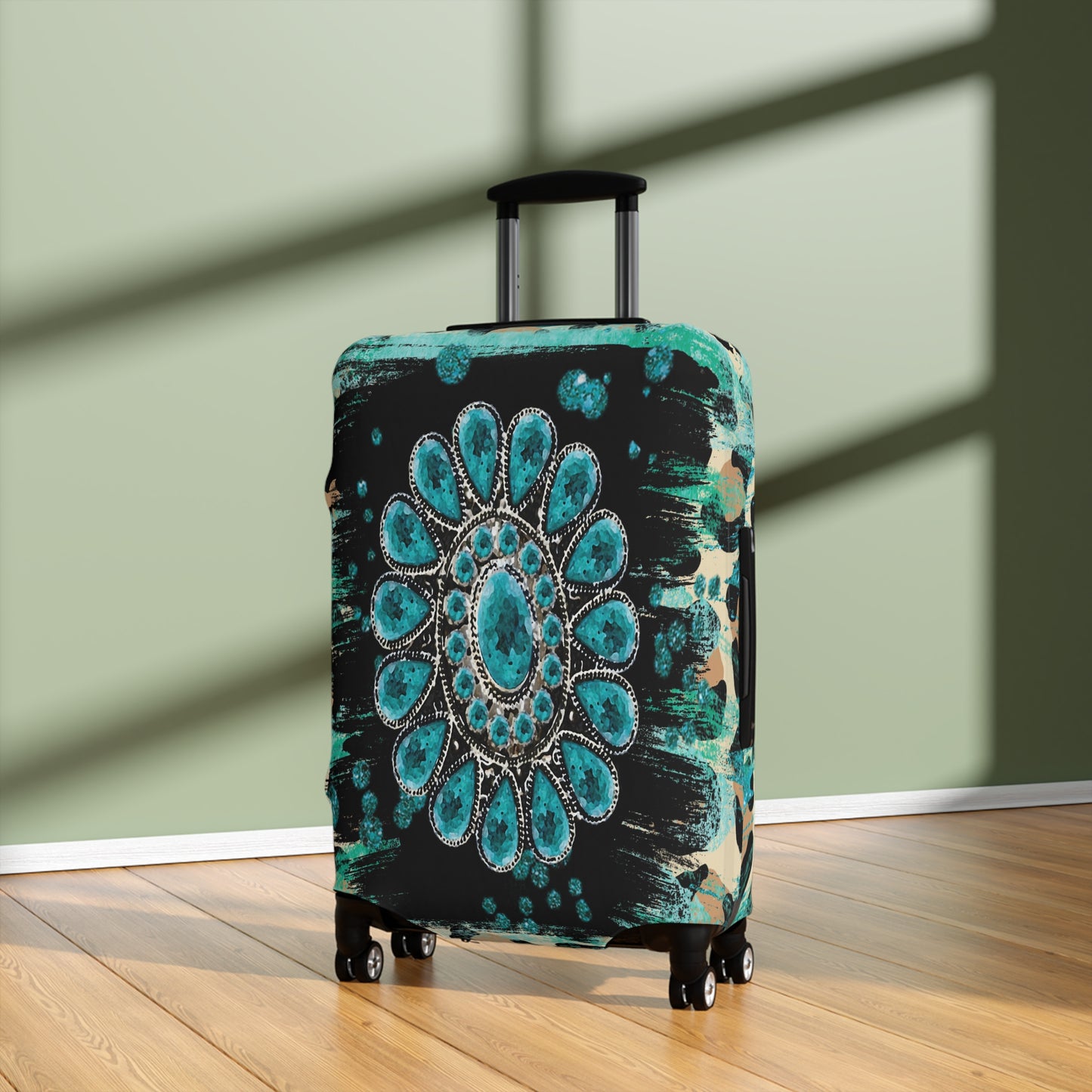 Luggage Cover, Country and Western, Turquoise, awd-038