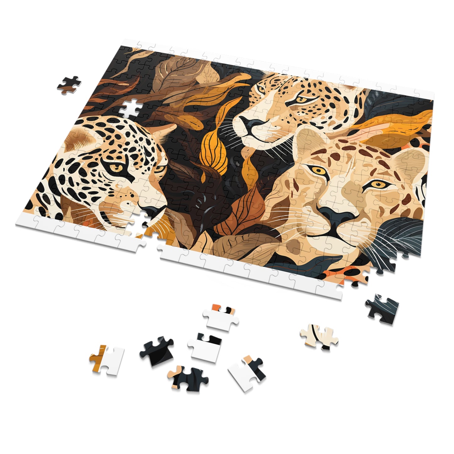 Jigsaw Puzzle, Leopard, Personalised/Non-Personalised (30, 110, 252, 500,1000-Piece)