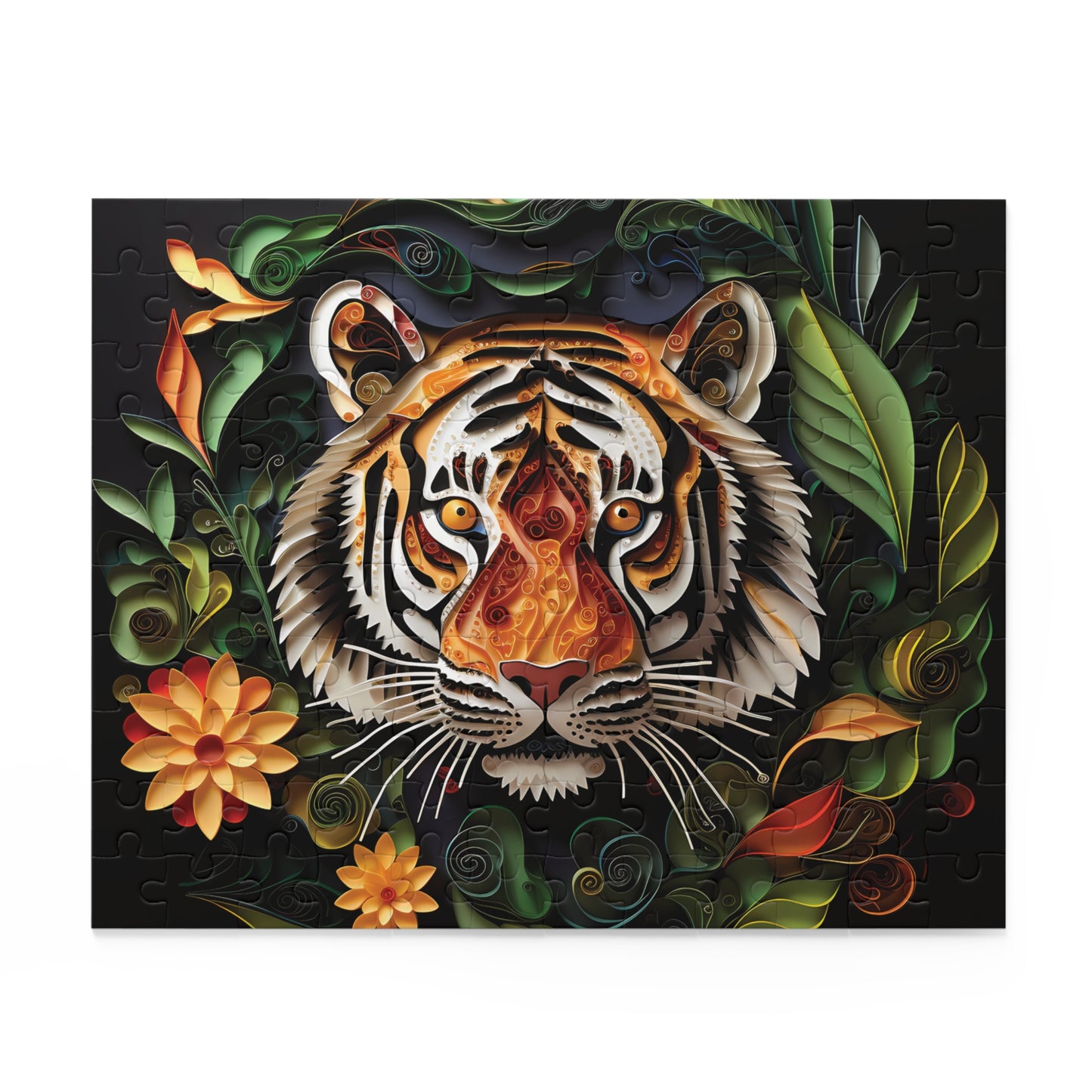 Personalised/Non-Personalised Puzzle, Tiger (120, 252, 500-Piece)