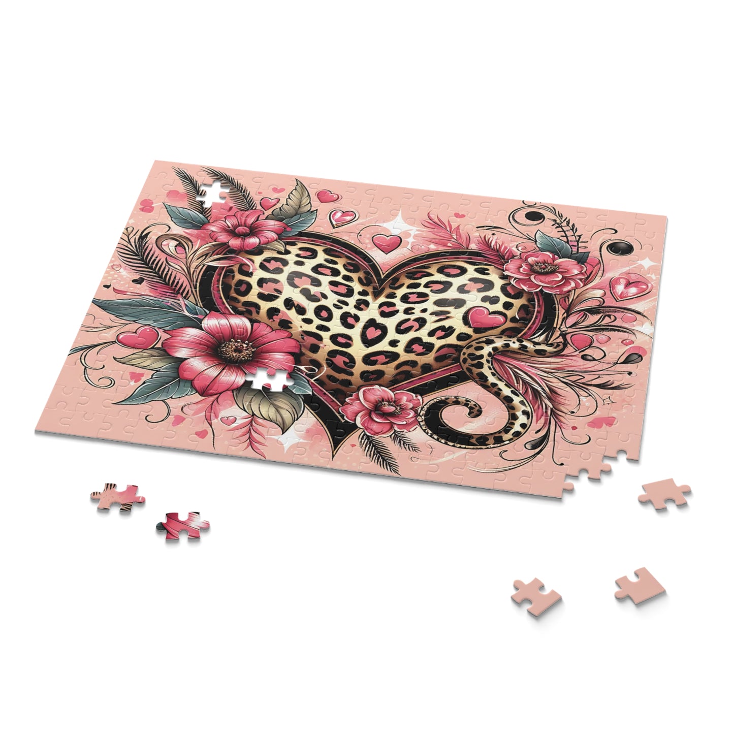 Personalised/Non-Personalised Puzzle, Heart (120, 252, 500-Piece)