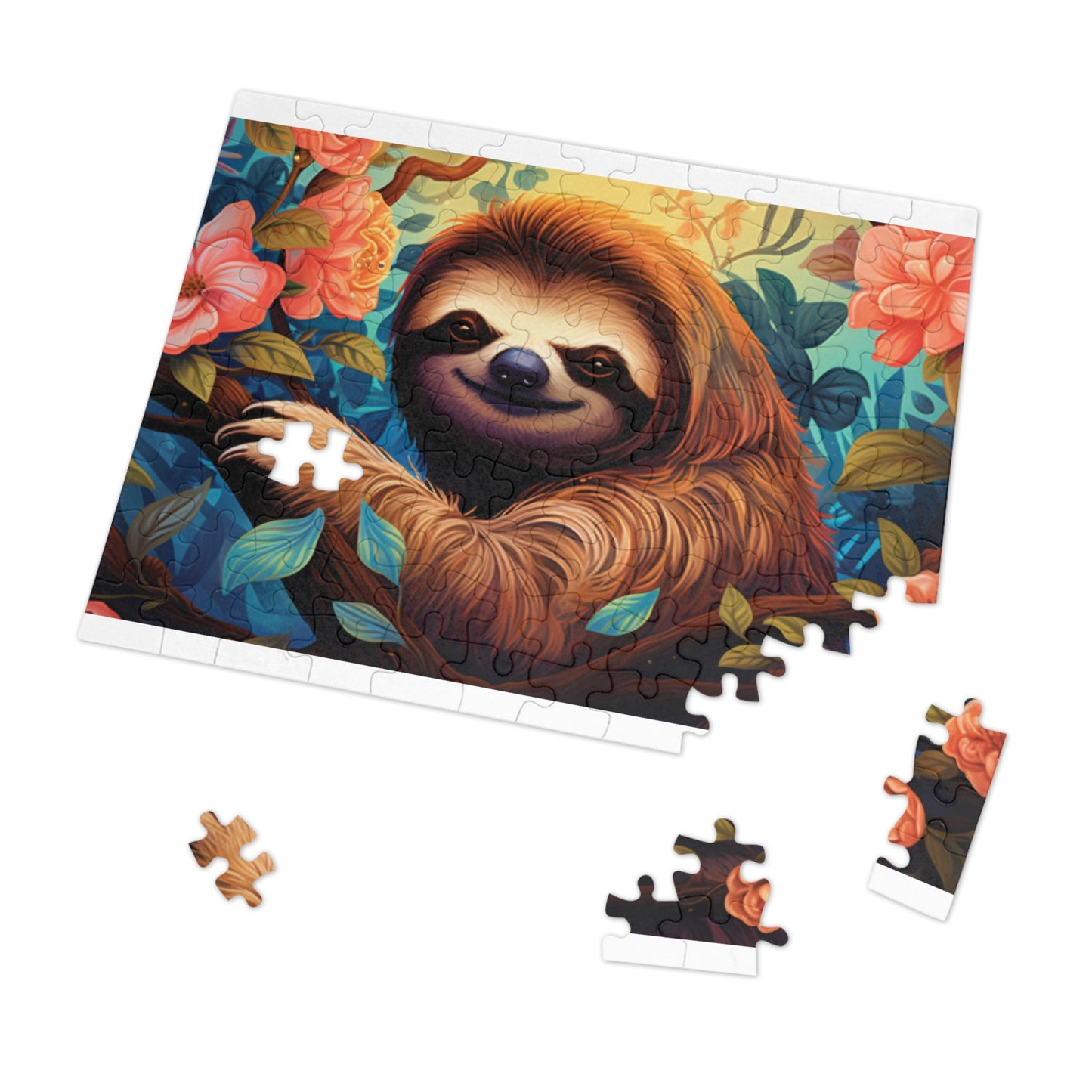 Jigsaw Puzzle, Sloth, Personalised/Non-Personalised (30, 110, 252, 500,1000-Piece)