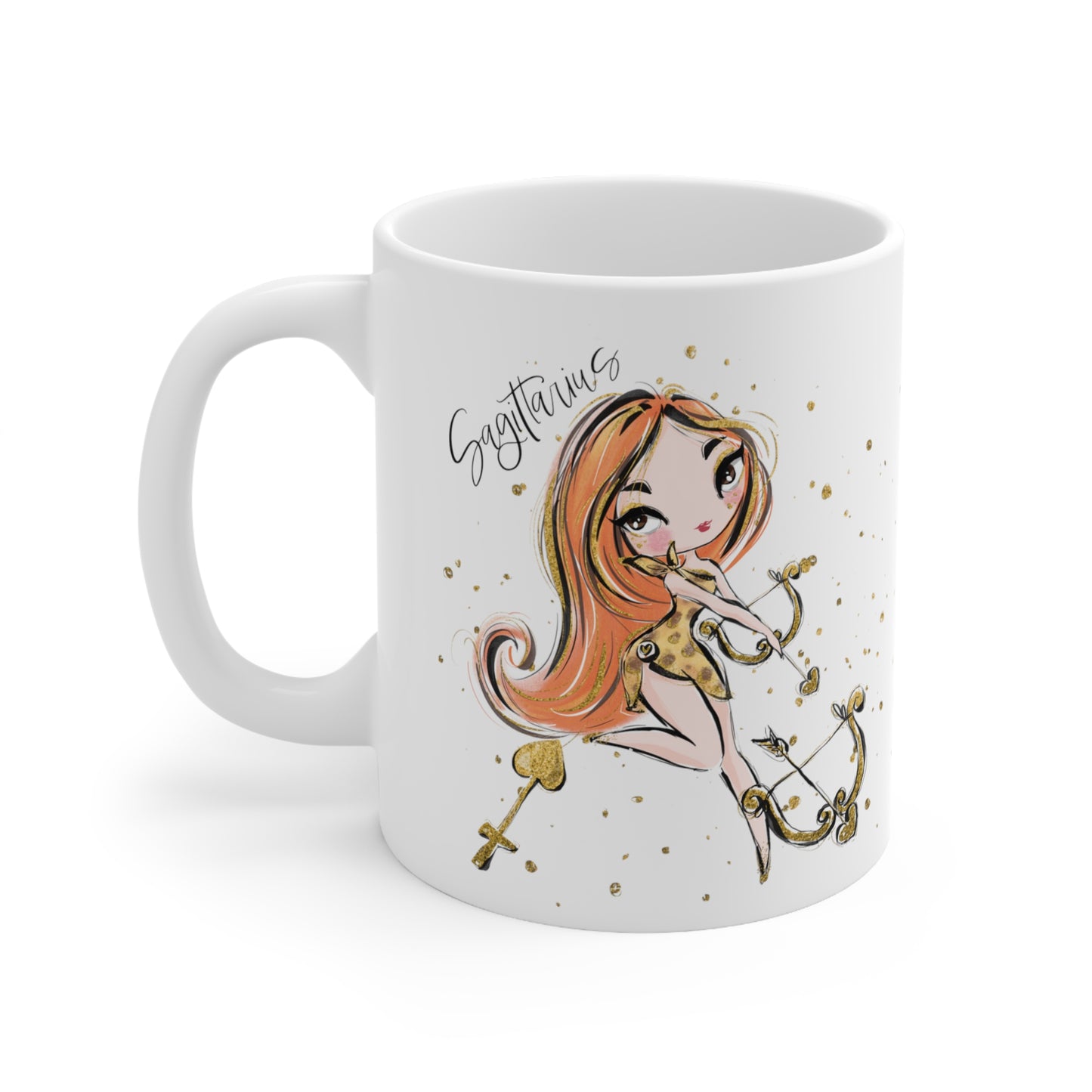 Personalised/Non Personalised Zodiac Sign, Sagittarius, Ceramic Mug 11oz