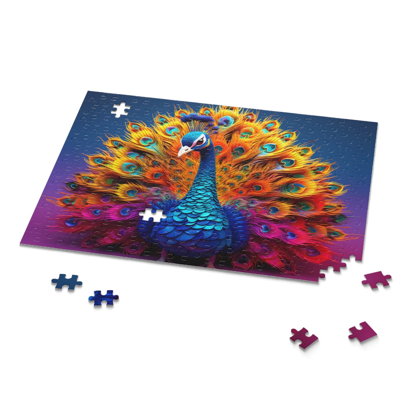 Personalised/Non-Personalised Puzzle, Peacock (120, 252, 500-Piece)