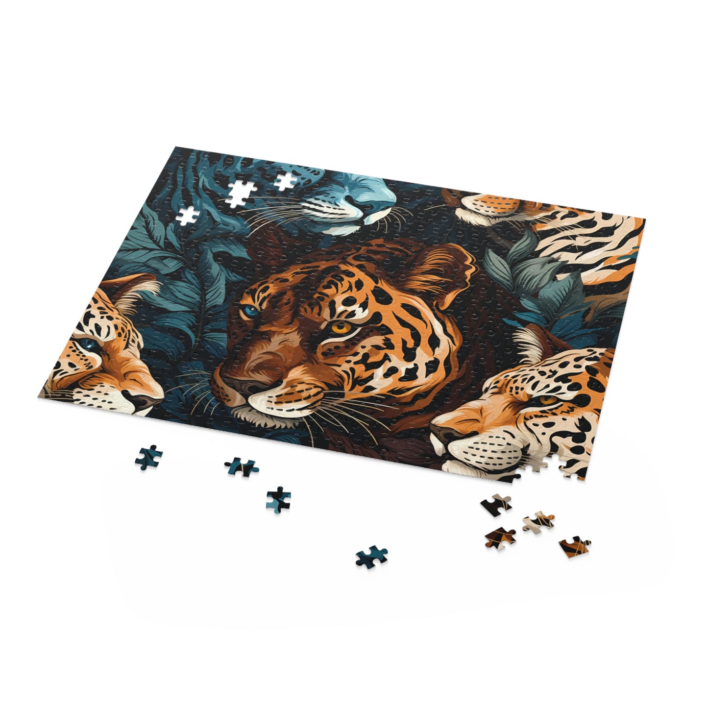 Personalised/Non-Personalised Puzzle, Leopard (120, 252, 500-Piece)