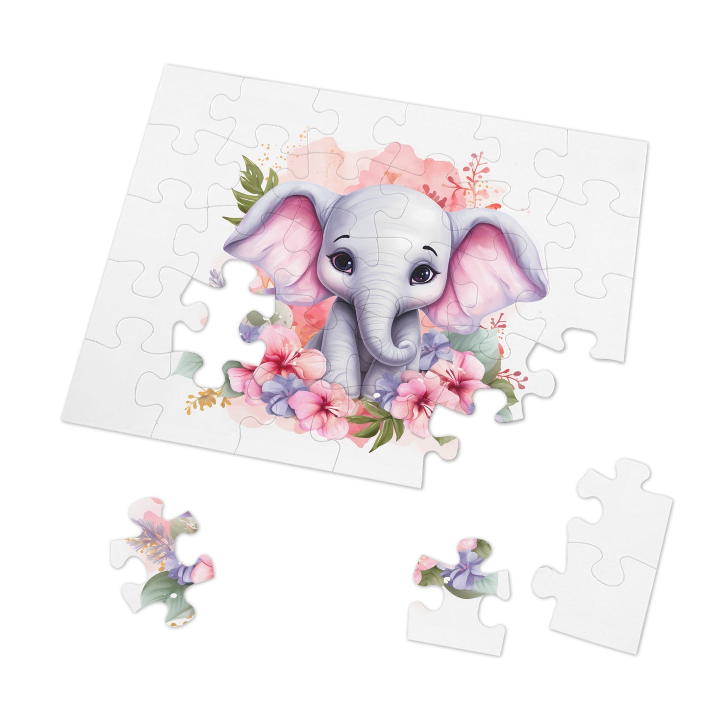 Jigsaw Puzzle, Elephant, Personalised/Non-Personalised (30, 110, 252, 500,1000-Piece)