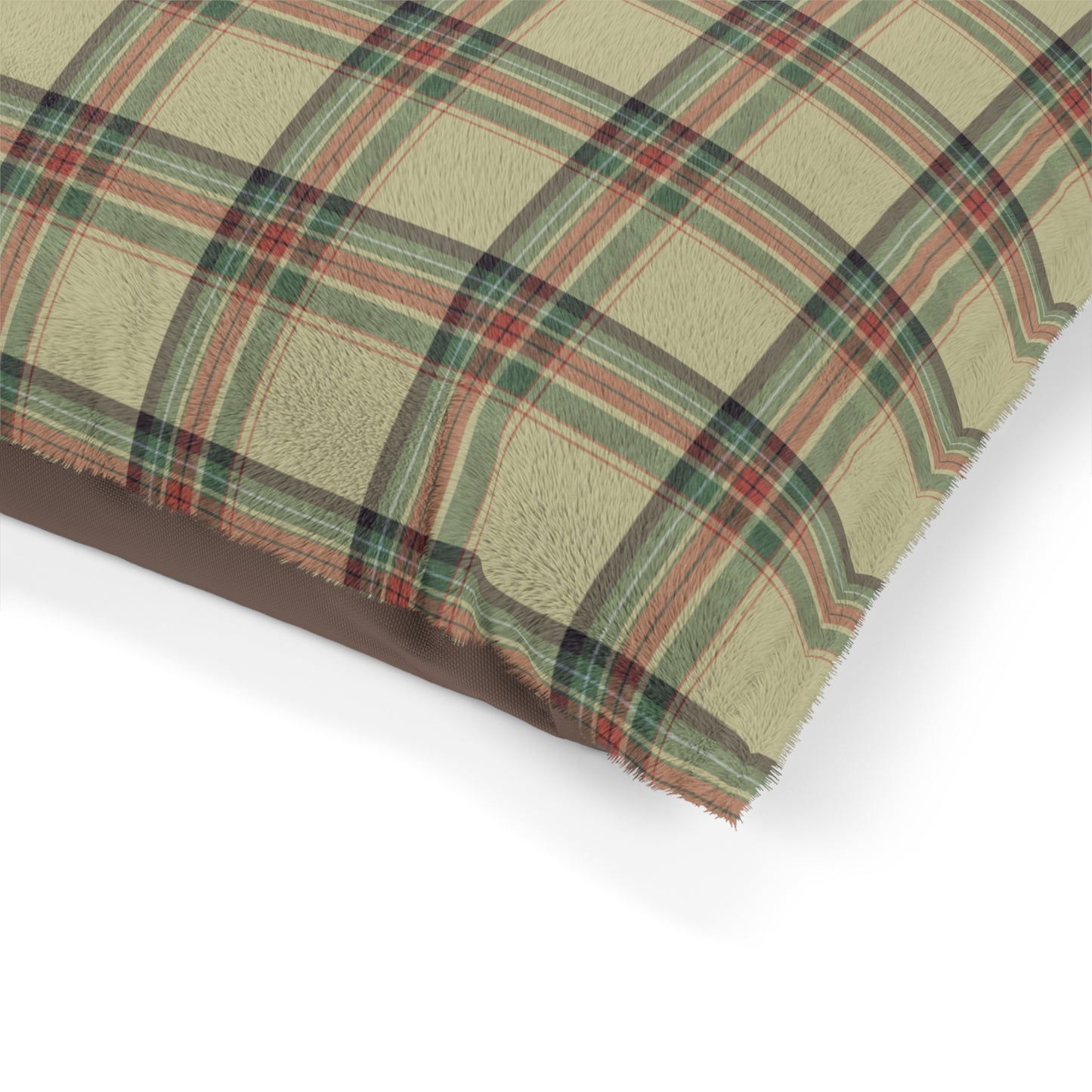 Luxury Pet Bed, feather soft fleece, Scottish Tartan1