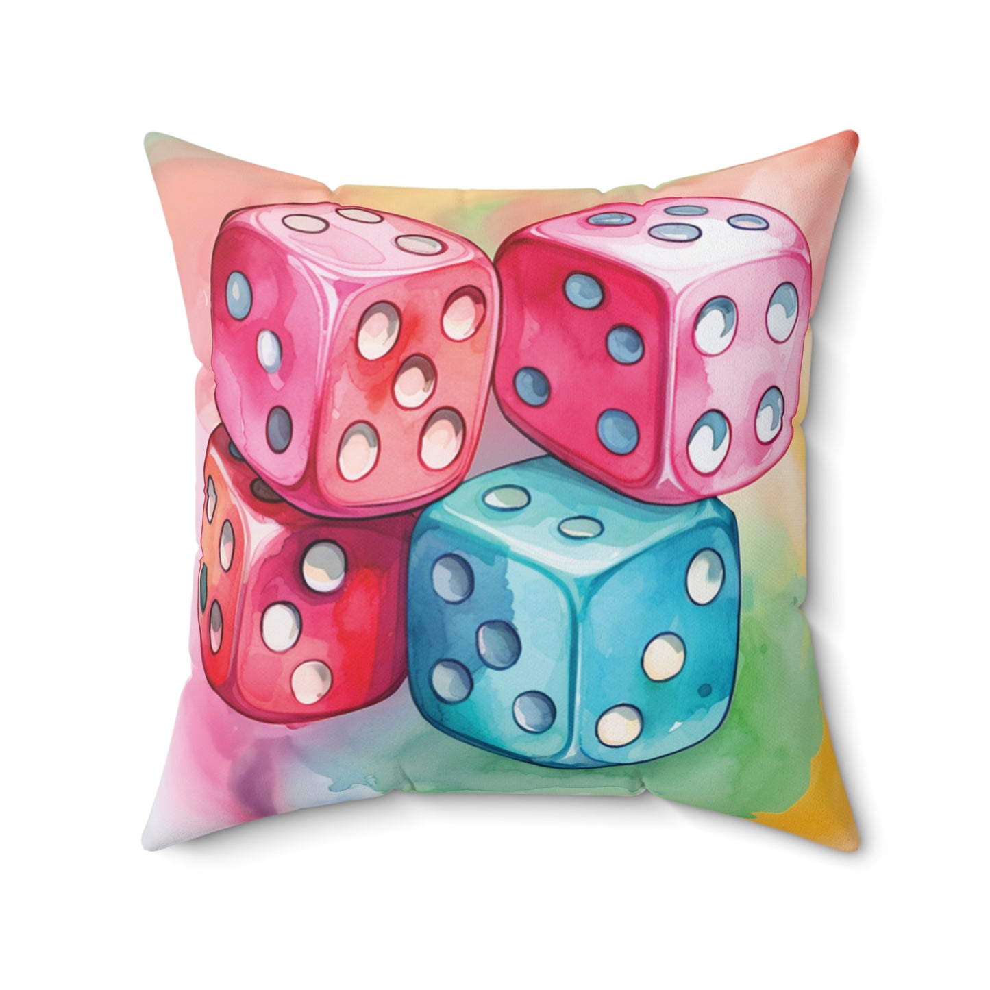 Dice Cushion, Polyester Square Cushion, Christmas cushion