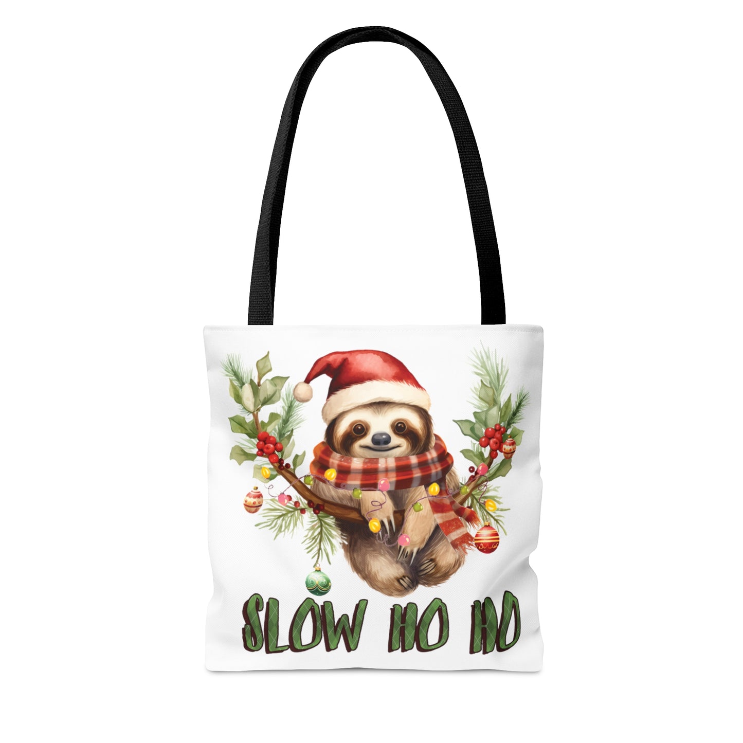 Tote Bag, Christmas, Sloth, Personalised/Non-Personalised Tote bag