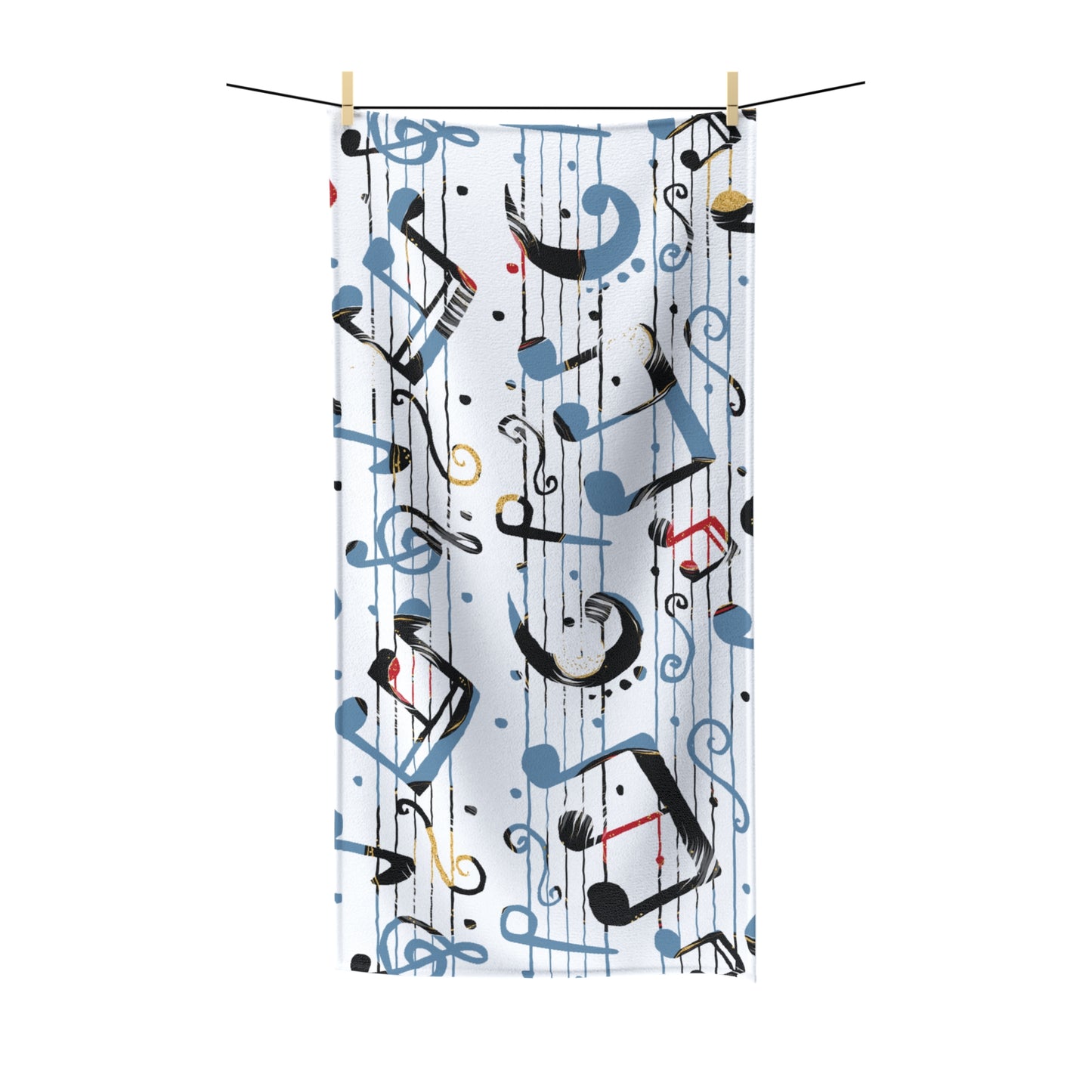 Beach Towel, Music, Polycotton Towel