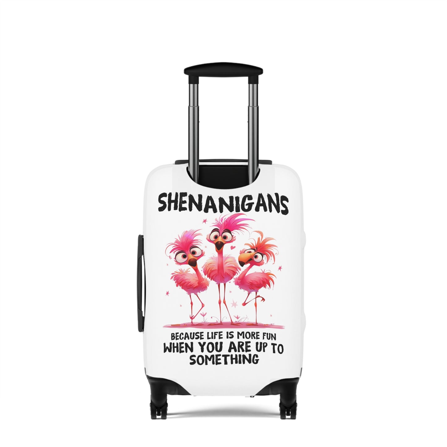 Luggage Cover, Flamingos, Shenanigans, awd-4001