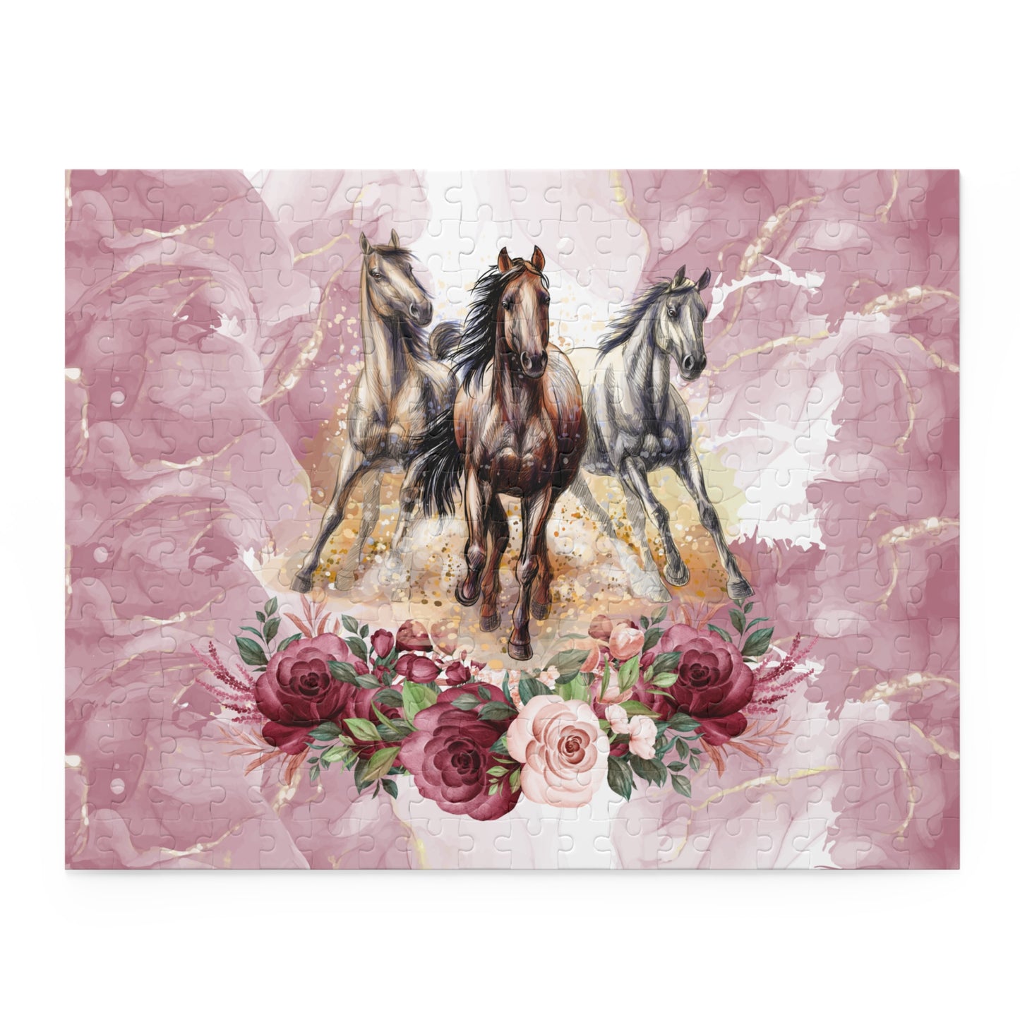 Personalised/Non-Personalised Puzzle, Horses (120, 252, 500-Piece)