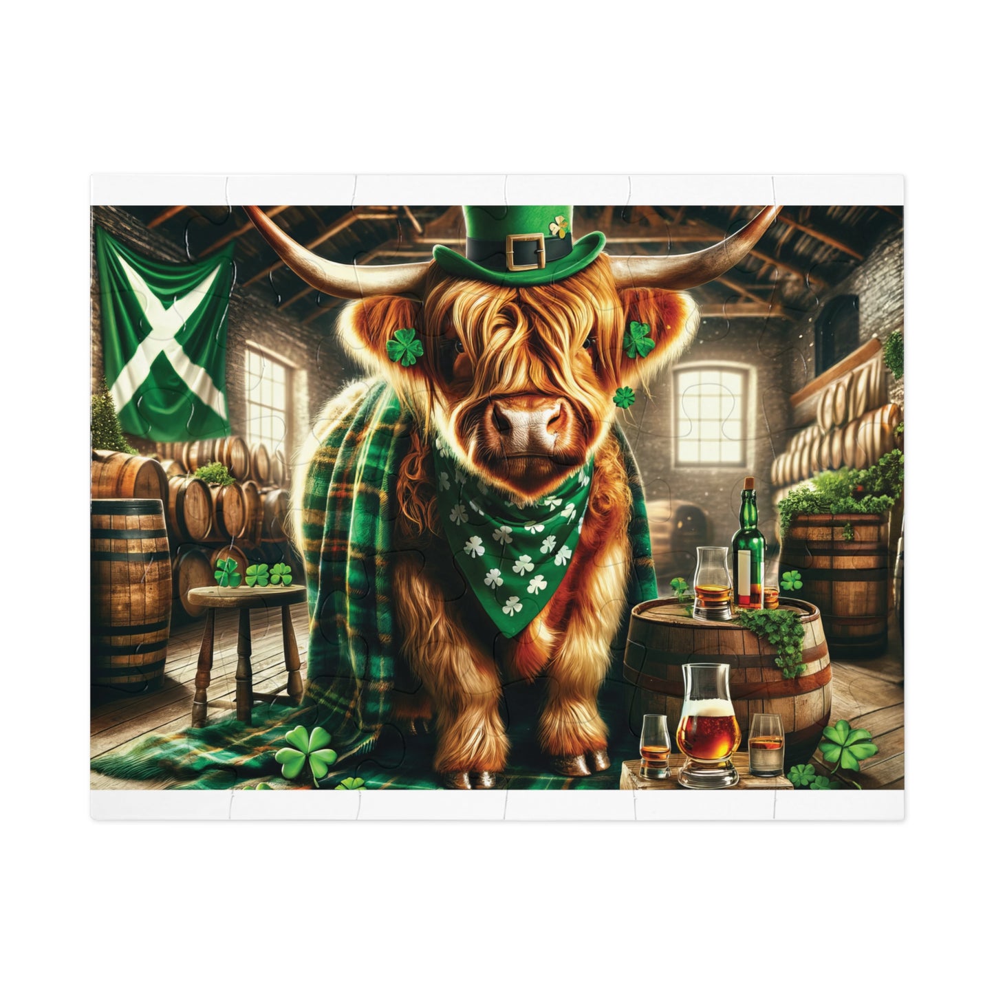 Puzzle, Highland Cow, Personalised/Non-Personalised (30, 110, 252, 500,1000-Piece) awd-662